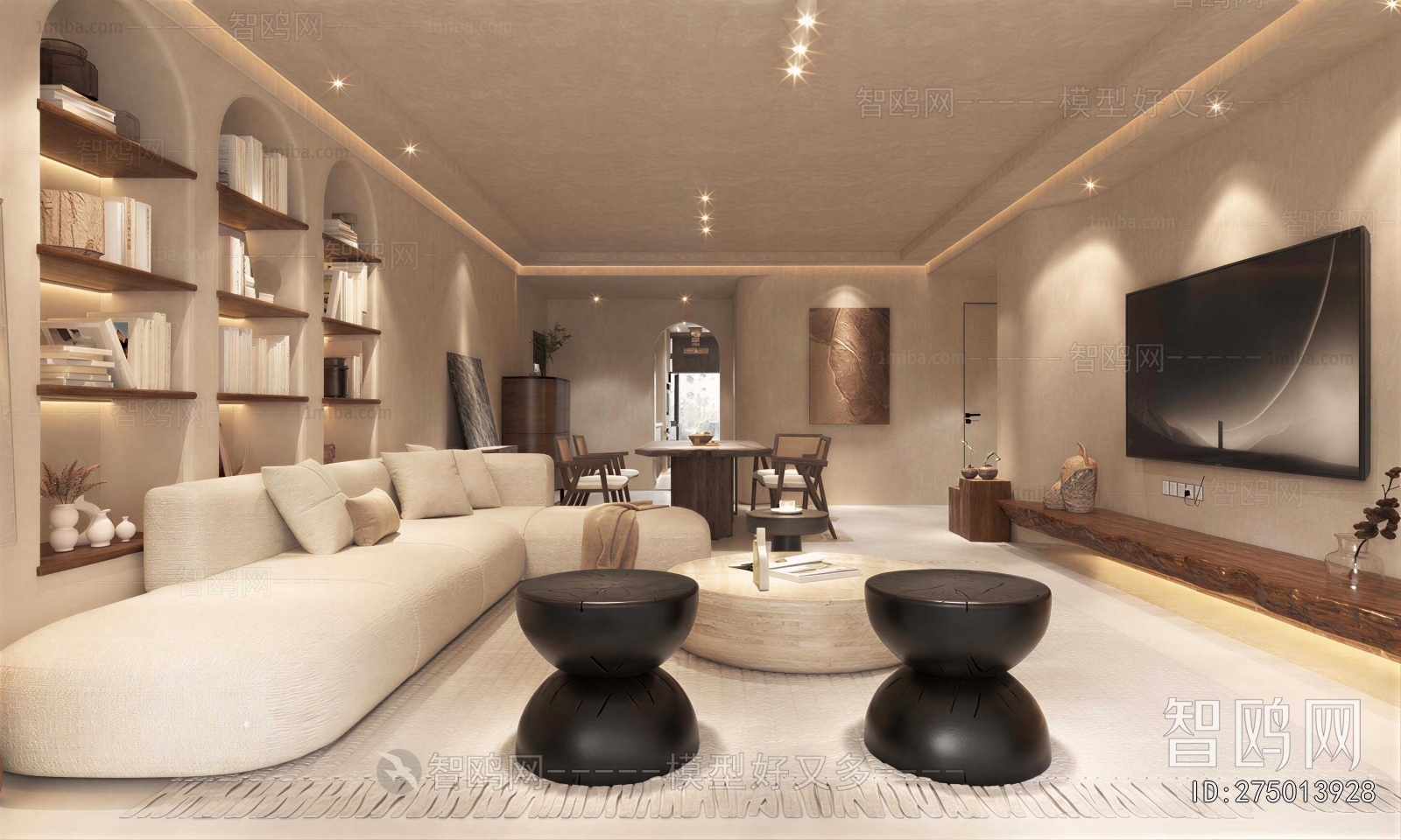 Wabi-sabi Style A Living Room