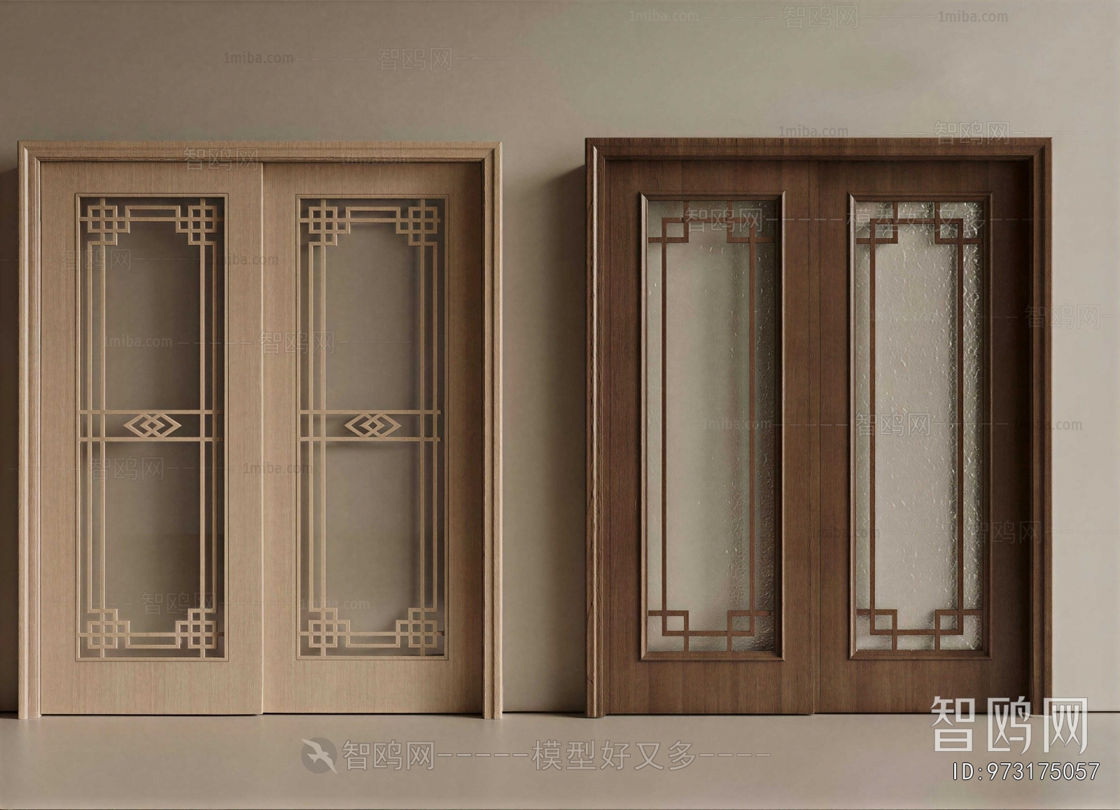 New Chinese Style Sliding Door