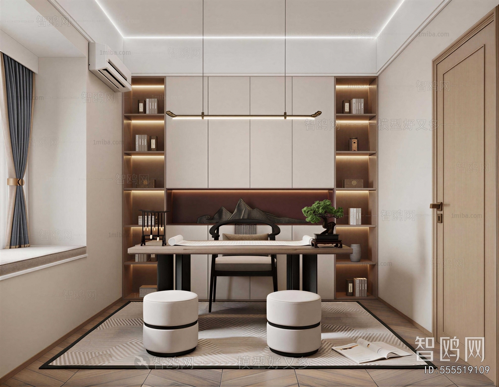 New Chinese Style Study Space