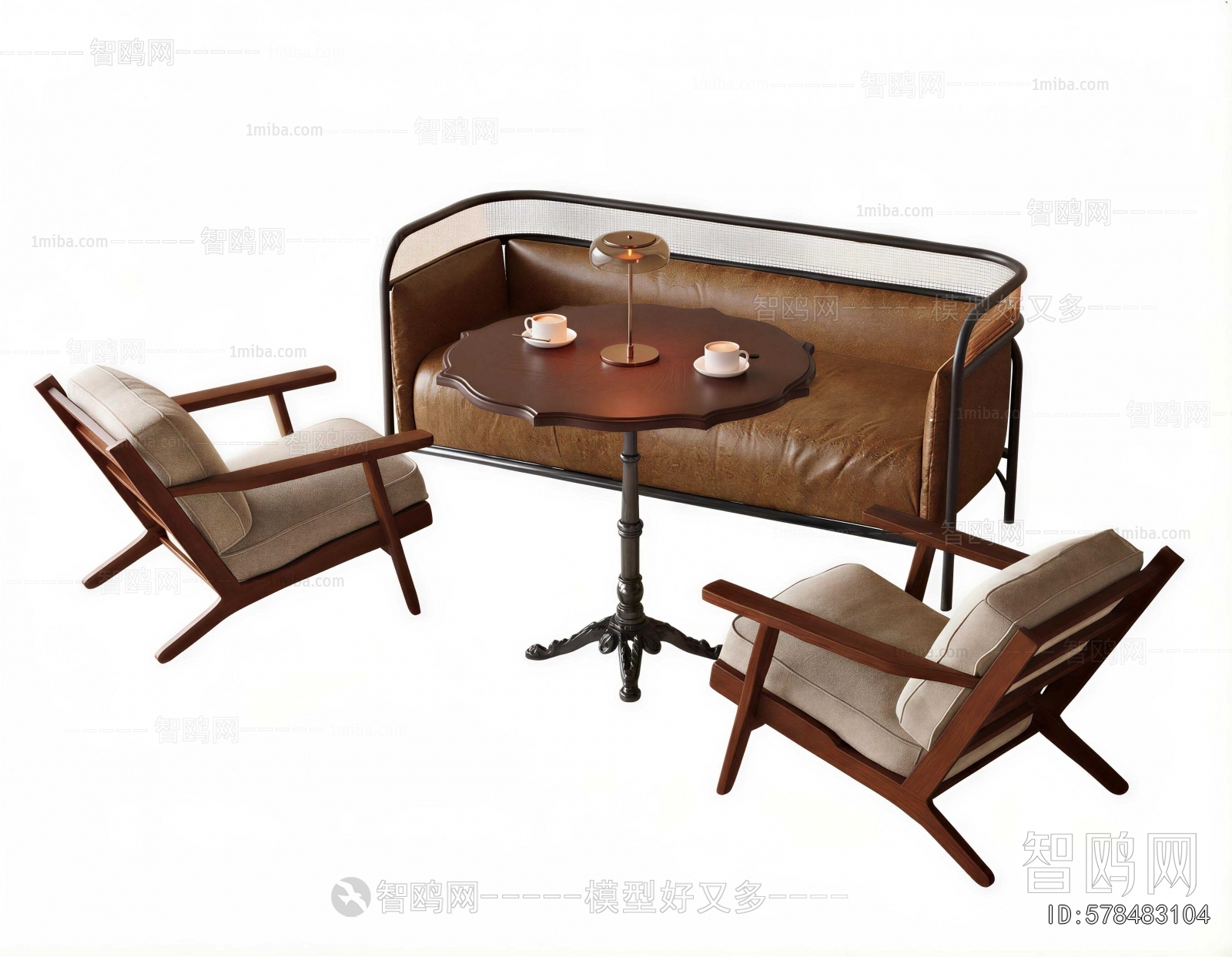 Retro Style Leisure Table And Chair