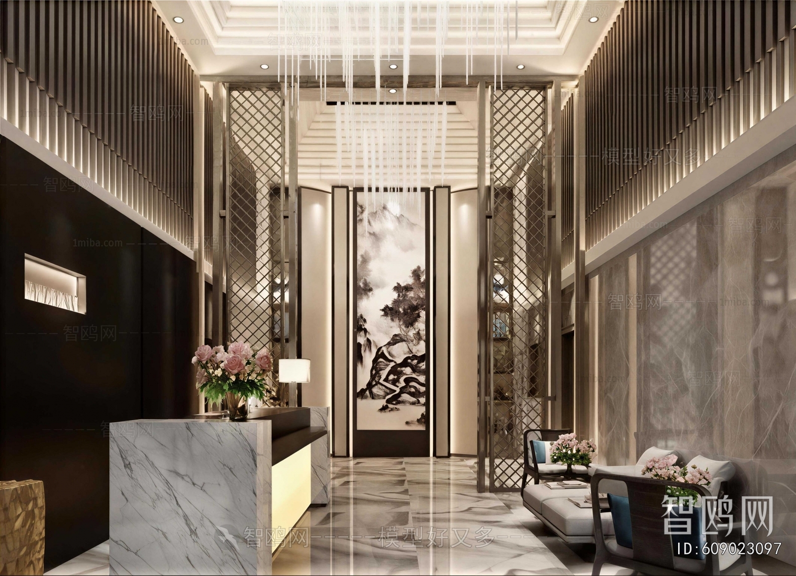New Chinese Style Lobby Hall