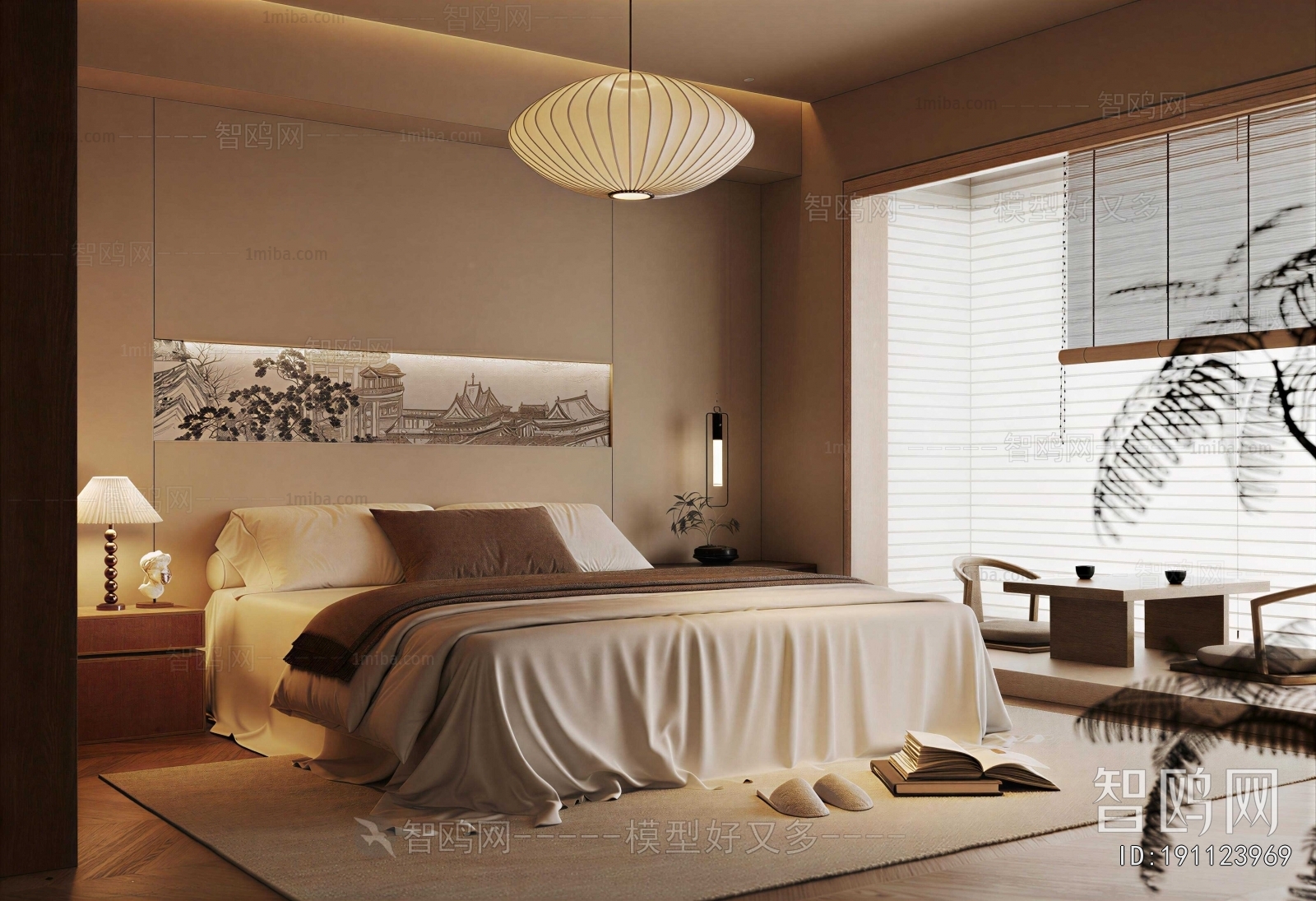 New Chinese Style Bedroom