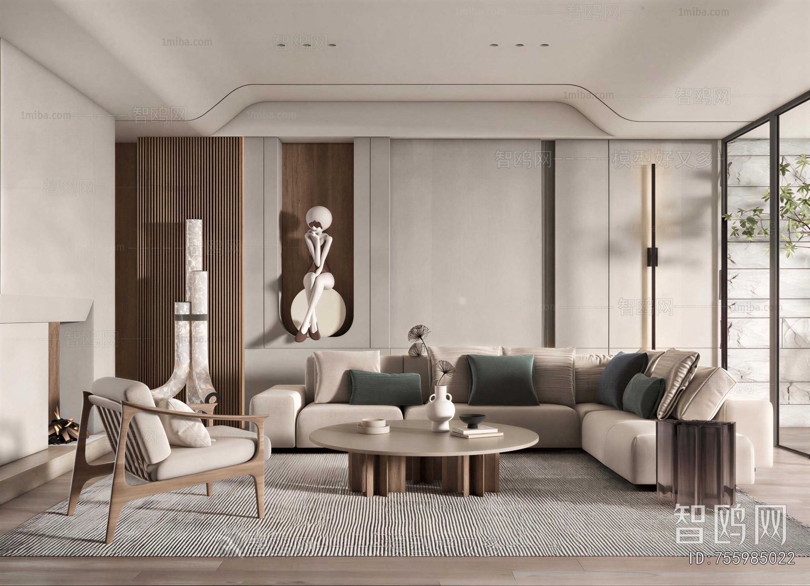 Wabi-sabi Style A Living Room
