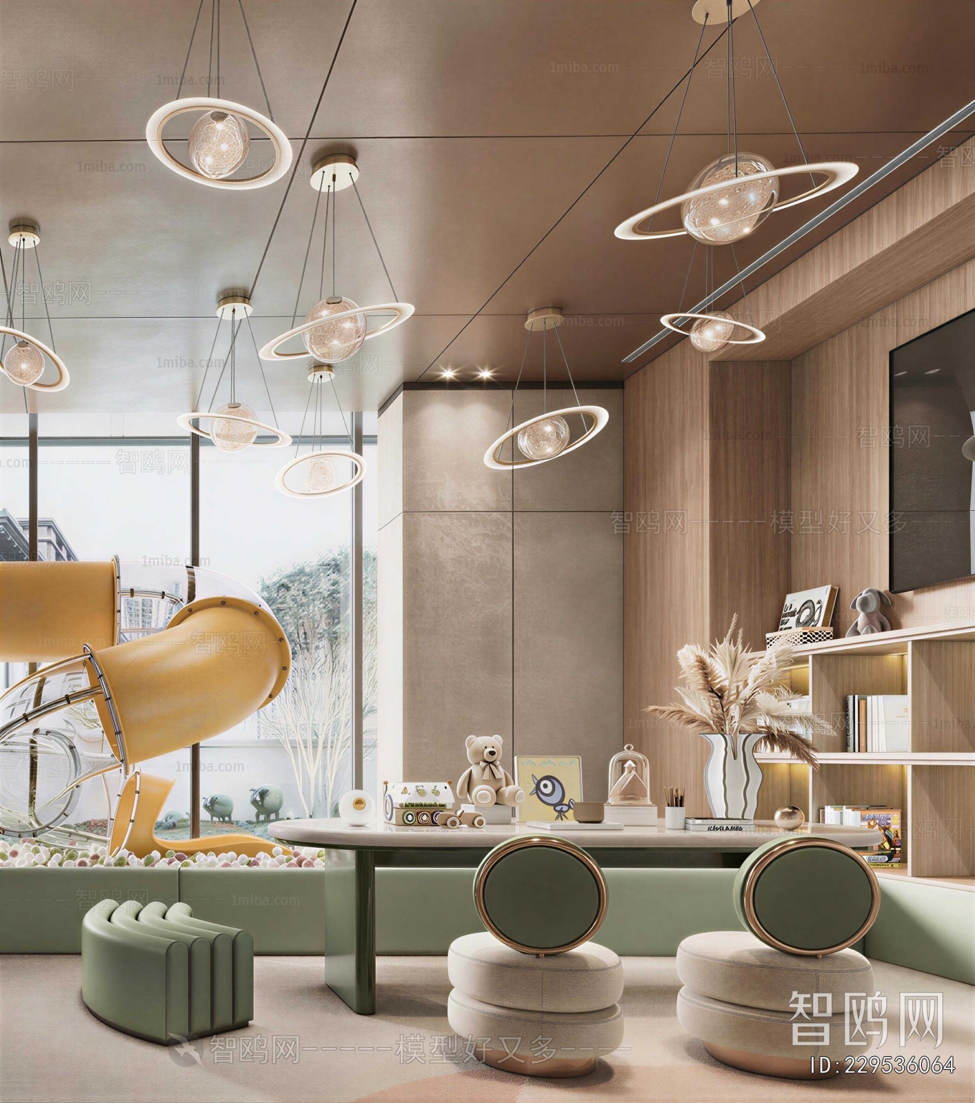 Modern Children's Room Activity Room