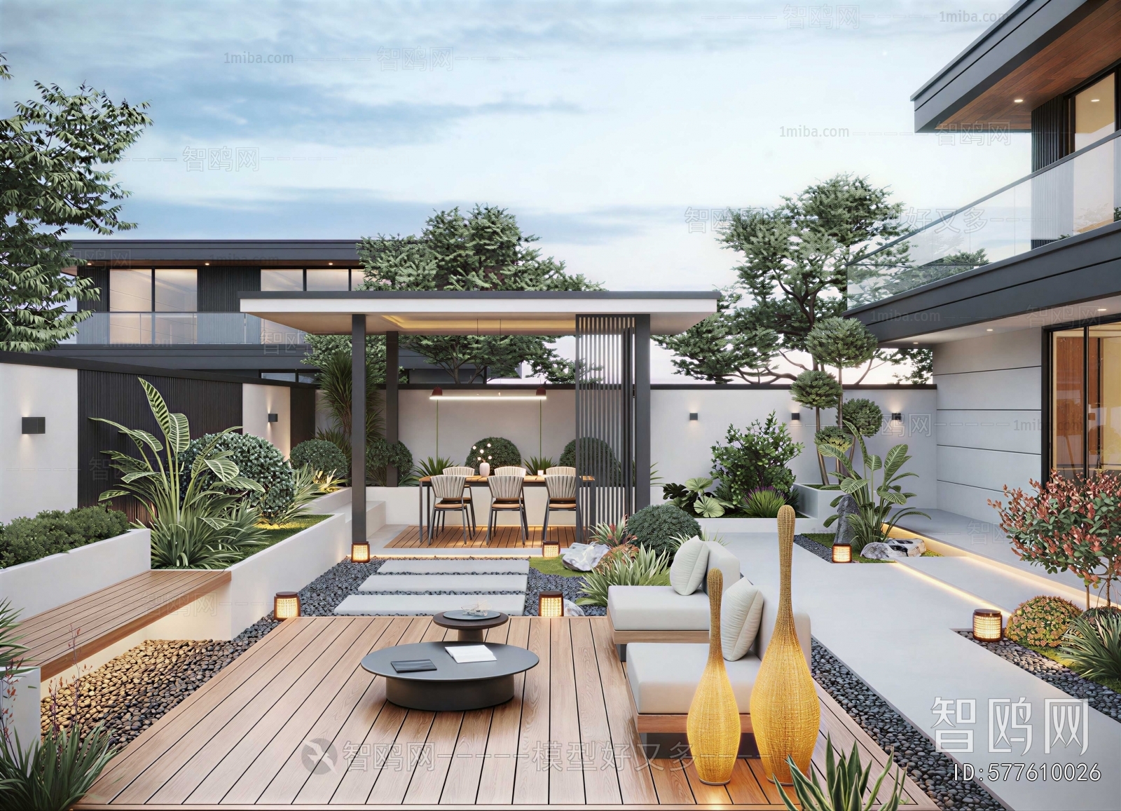 Modern Courtyard/landscape