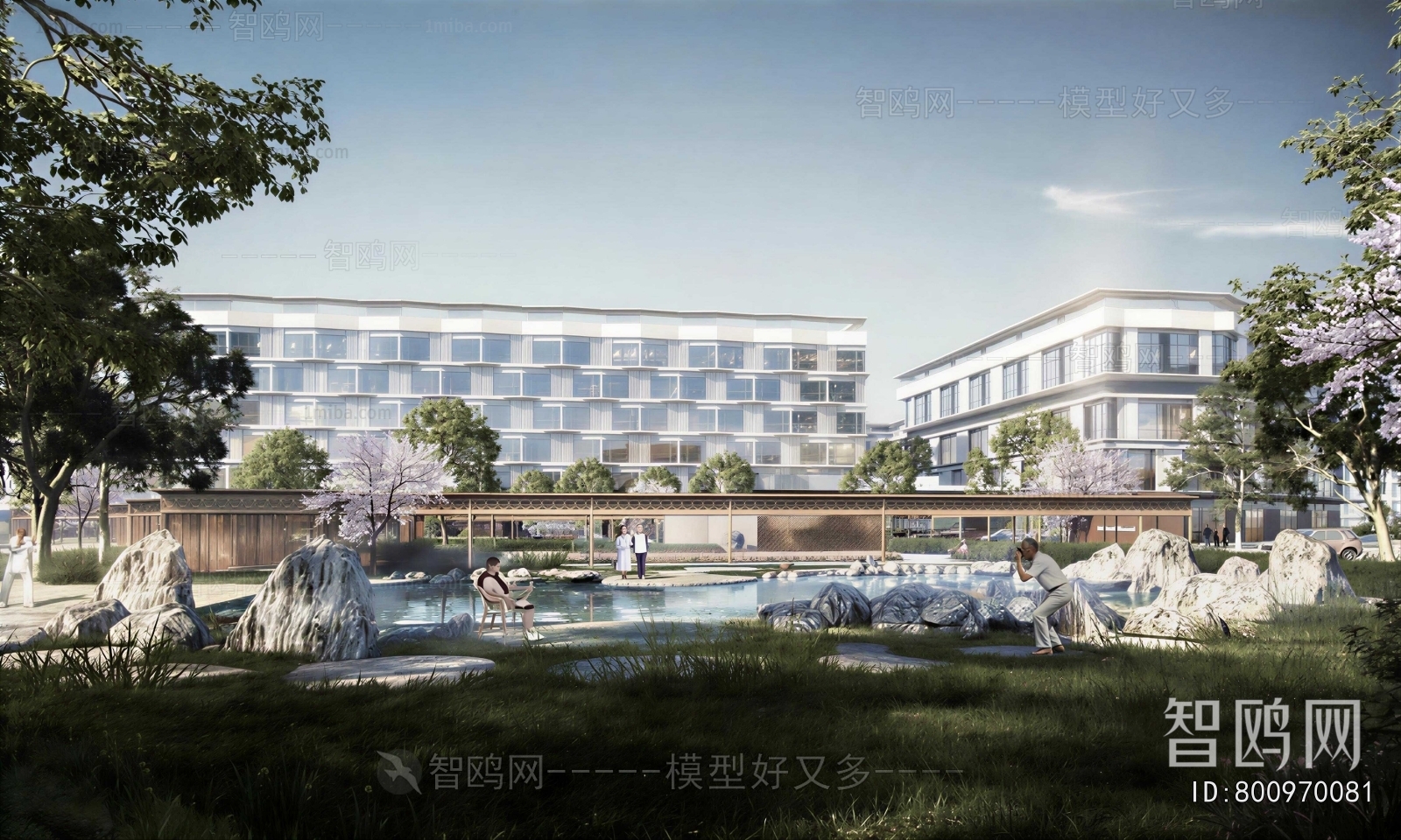 New Chinese Style Appearance Of Commercial Building