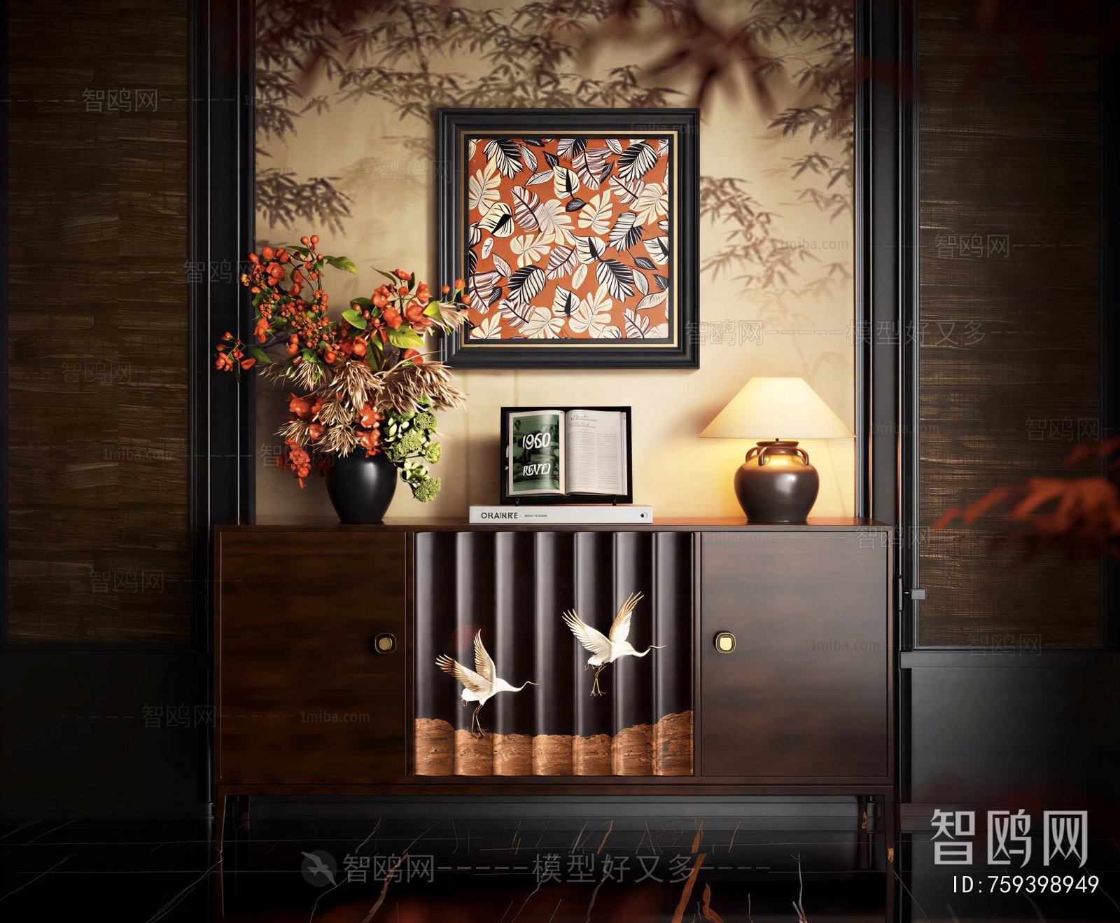 New Chinese Style Entrance Cabinet
