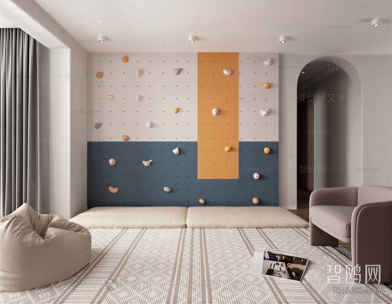 Modern Children's Room Activity Room