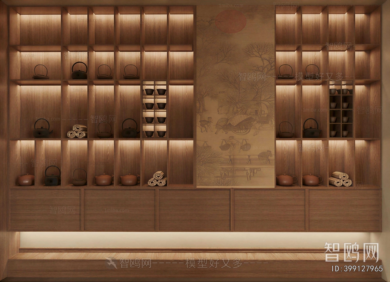 New Chinese Style Decorative Cabinet