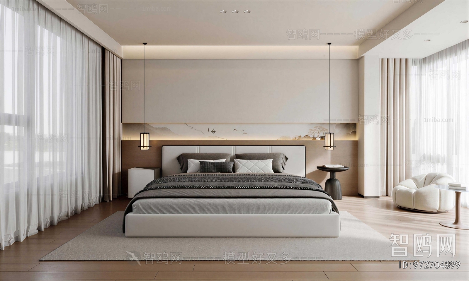 New Chinese Style Bedroom