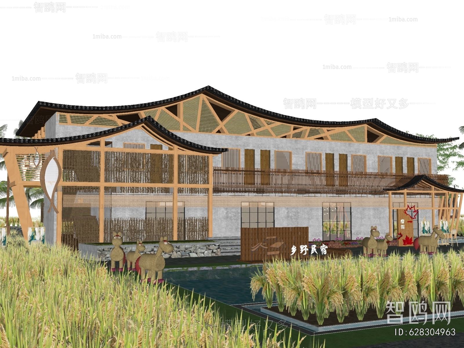 New Chinese Style Architecture Of Artistic Style