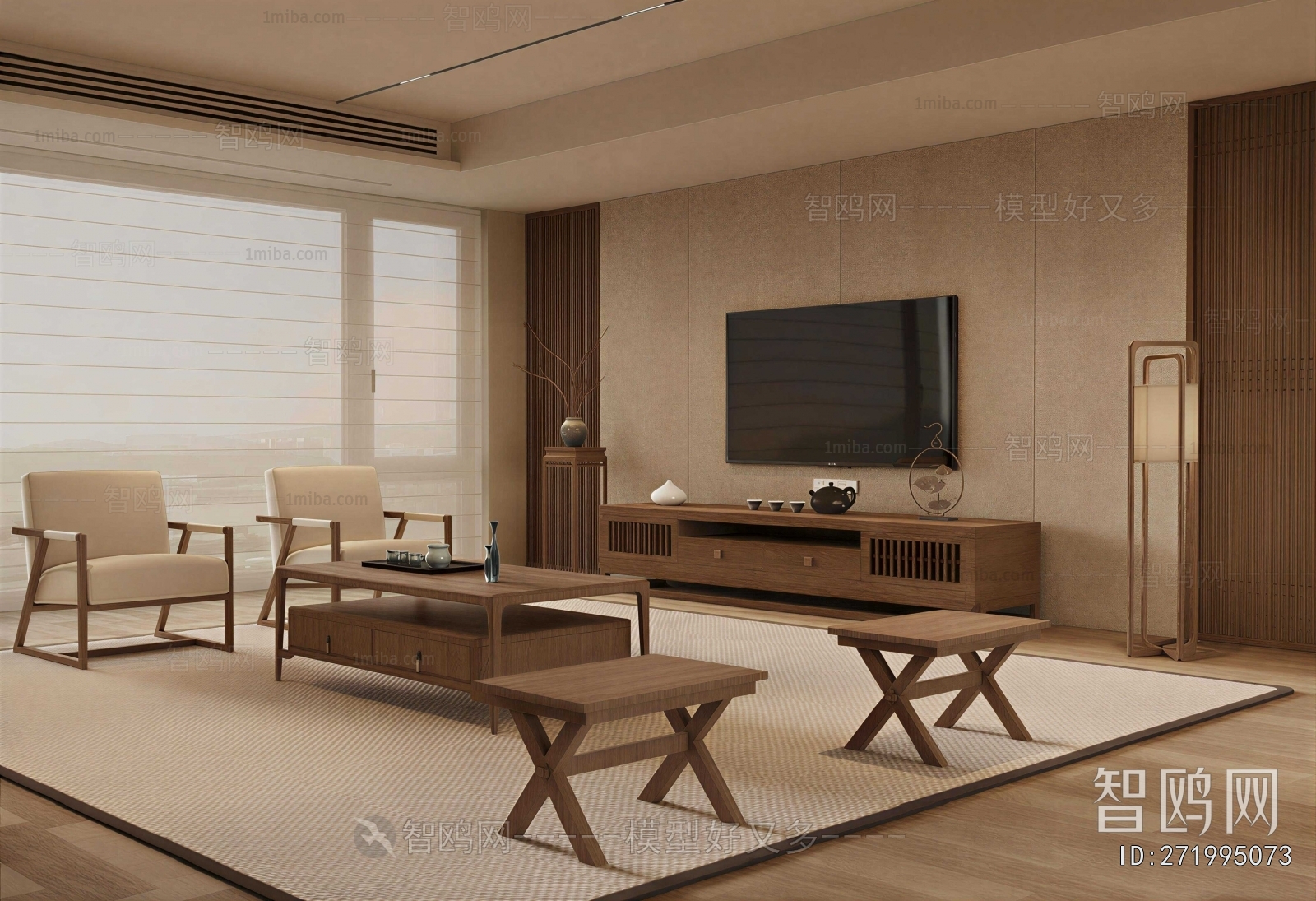 New Chinese Style A Living Room