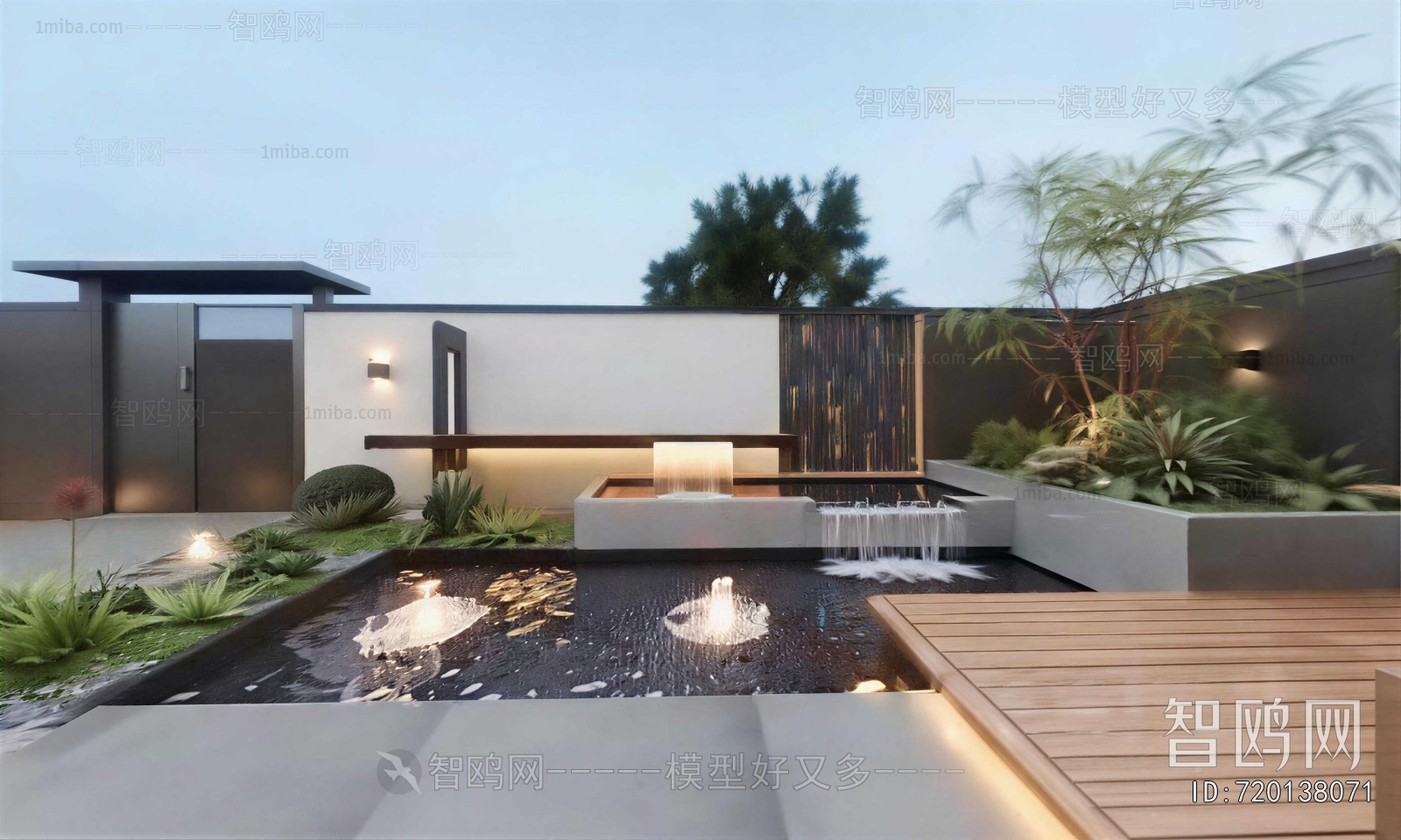 Modern Courtyard/landscape