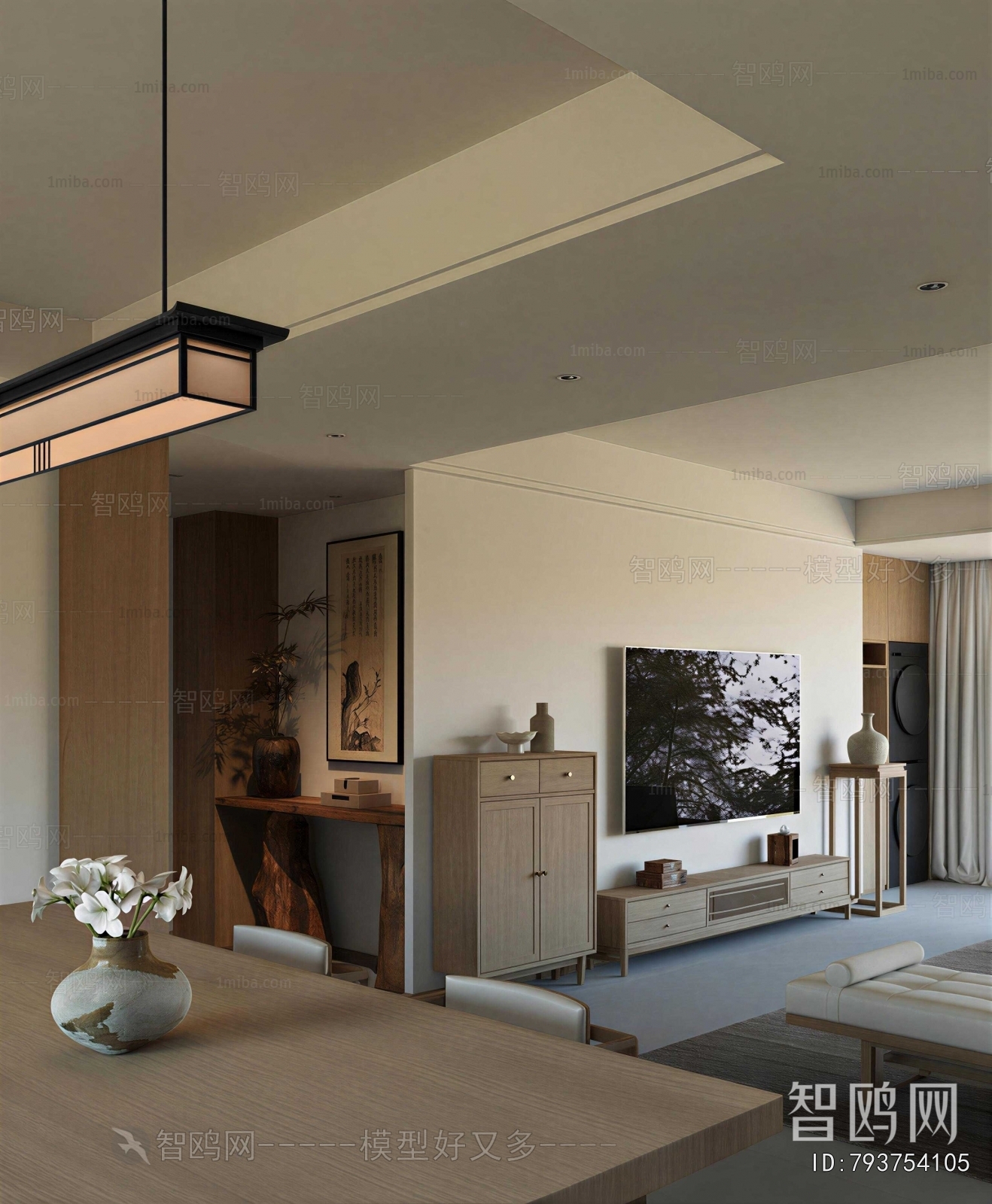 New Chinese Style A Living Room