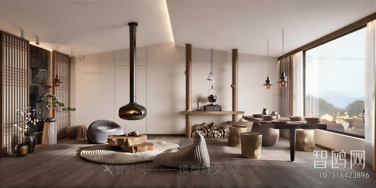 Wabi-sabi Style A Living Room
