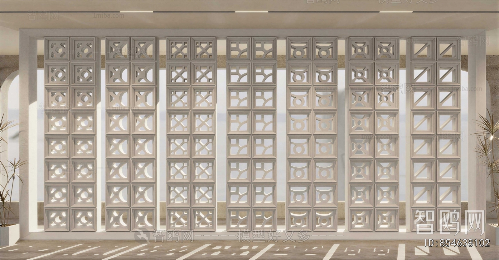 Modern Cement Brick Screen Partition