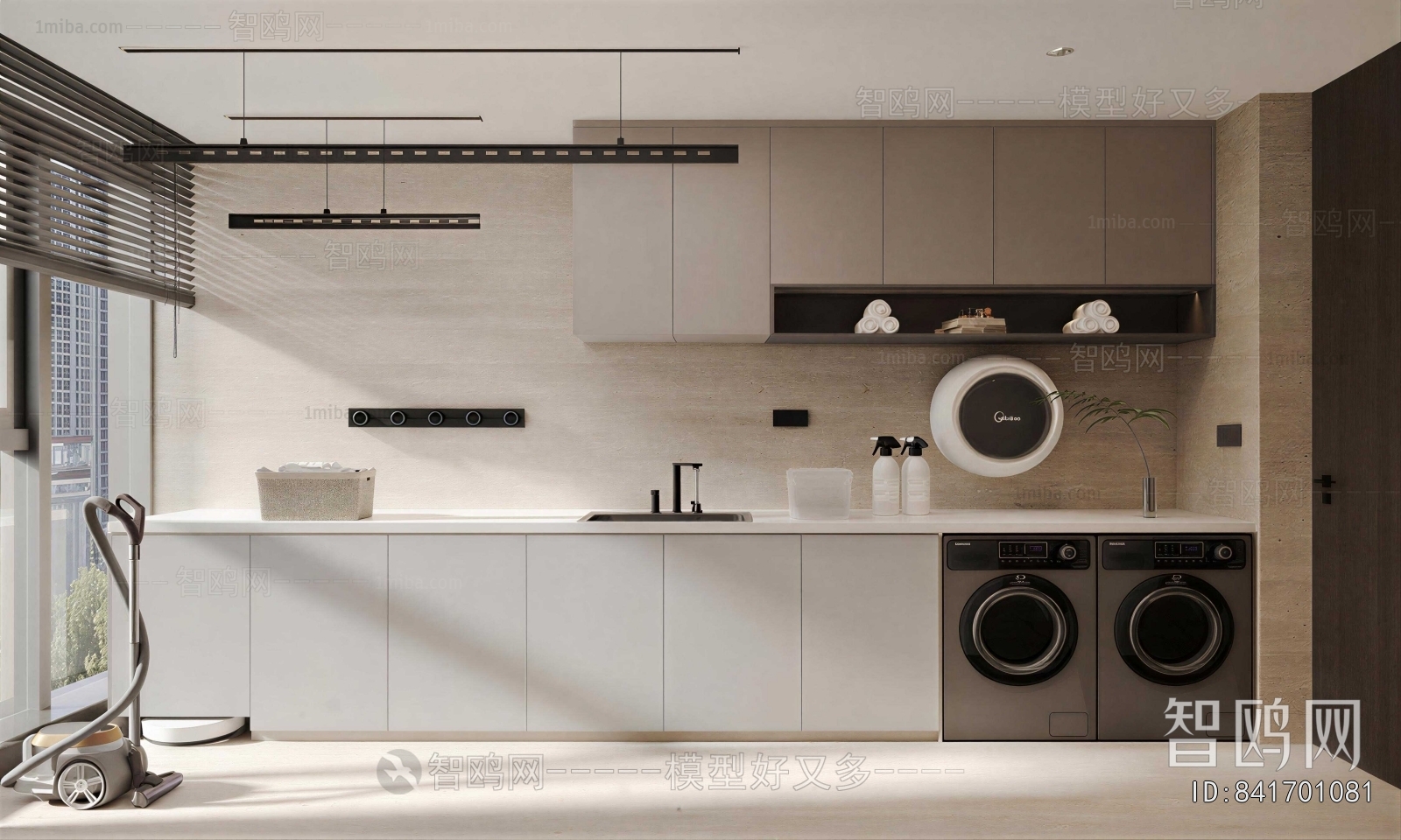 Modern Balcony Laundry Room