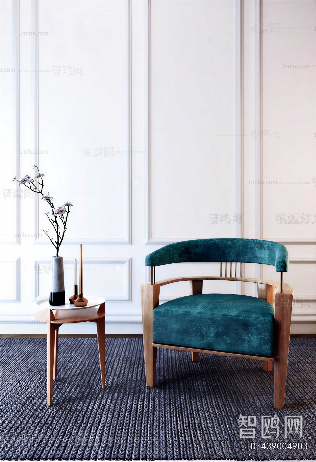New Chinese Style Single Sofa