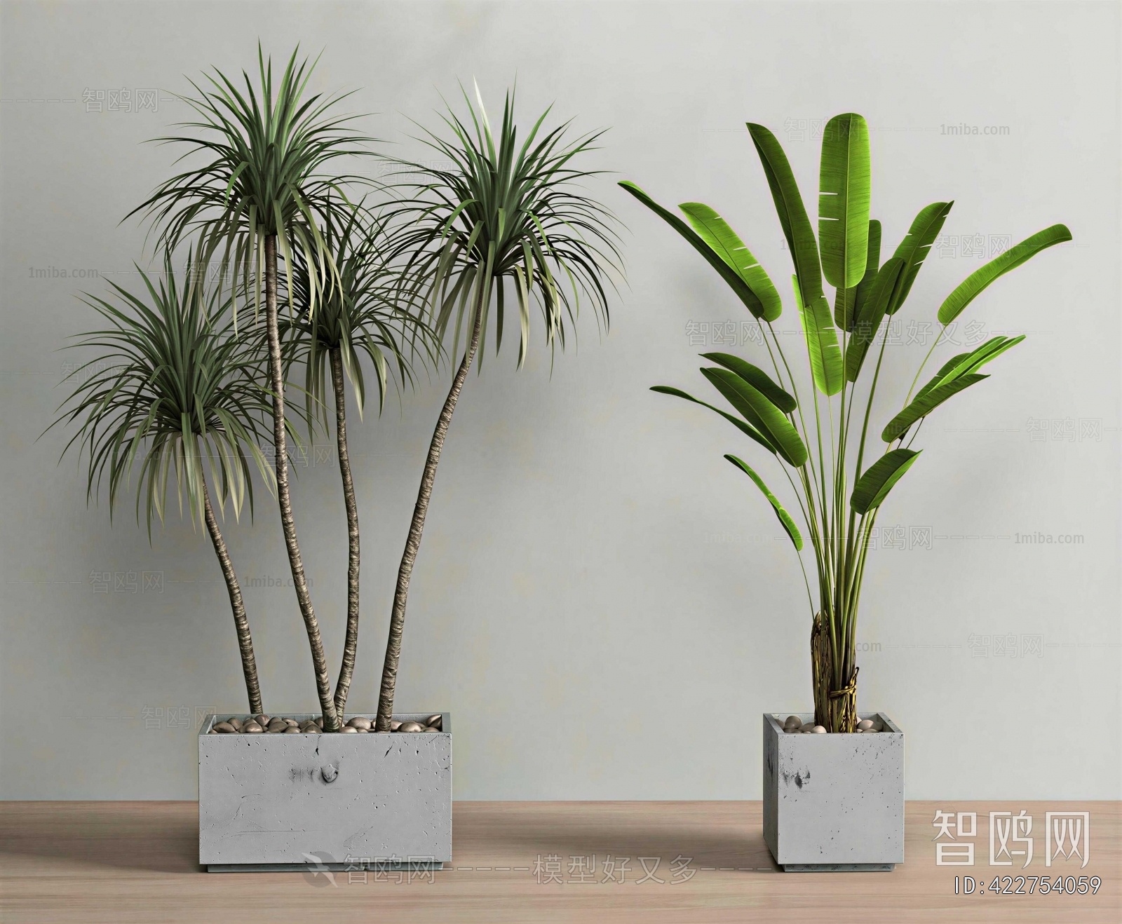 Modern Ground Green Plant Potted Plants