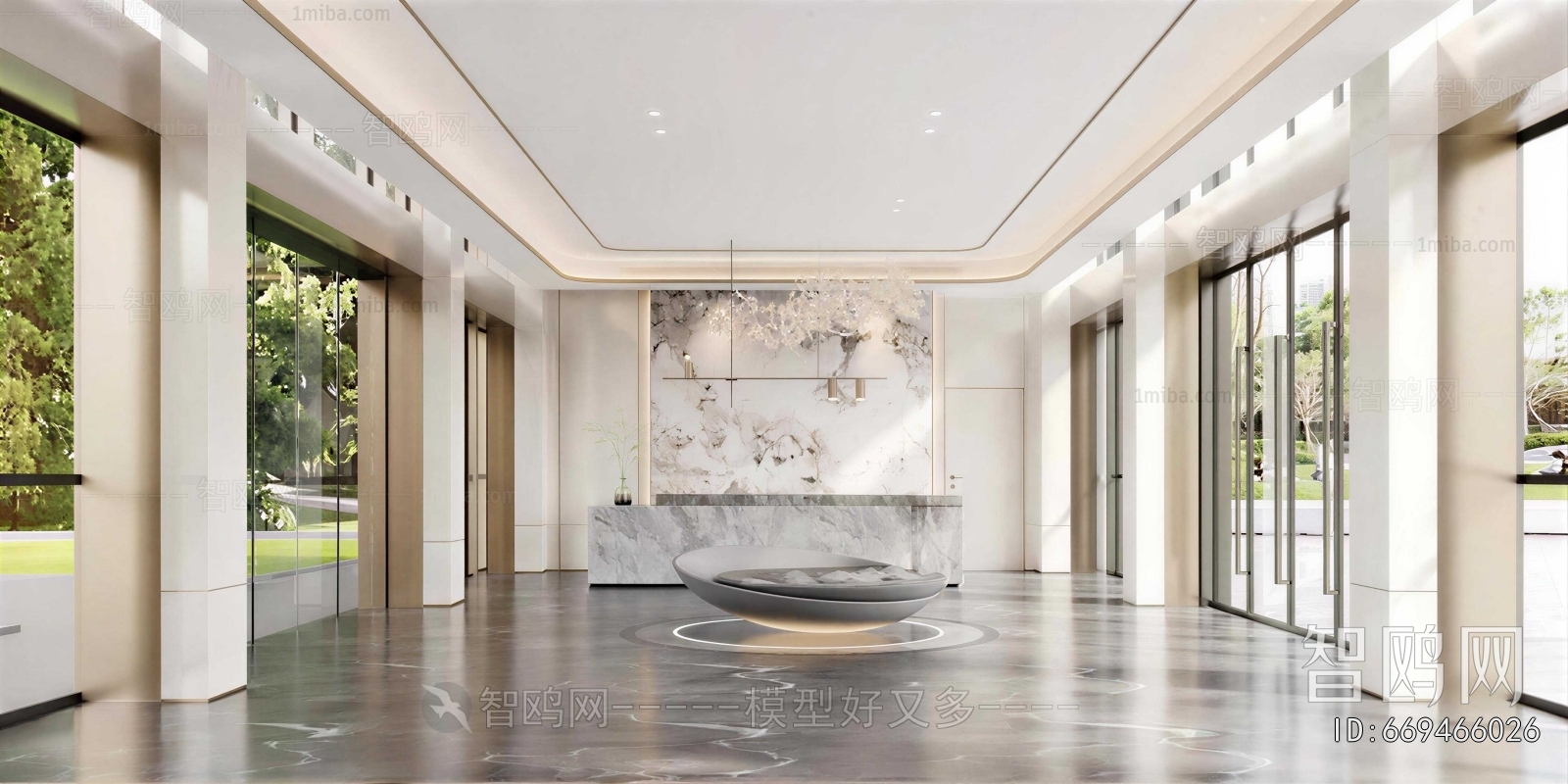 Modern Office Reception Desk