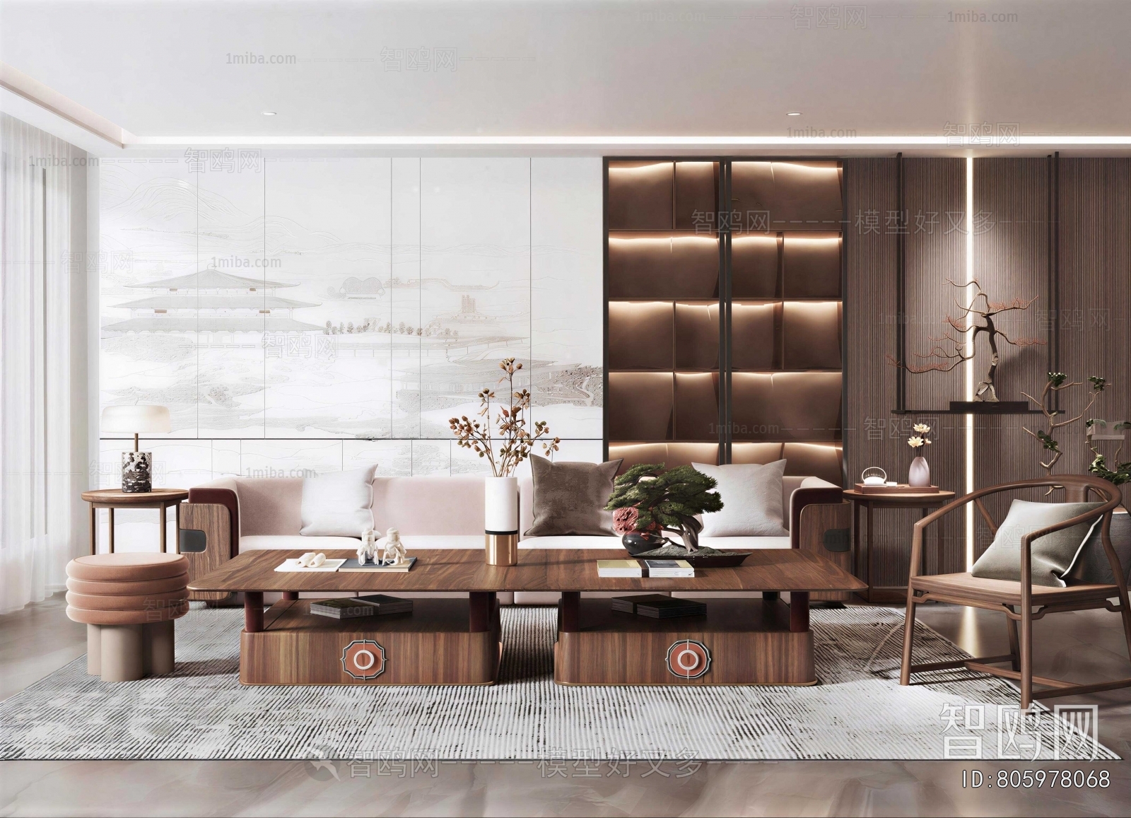 New Chinese Style A Living Room
