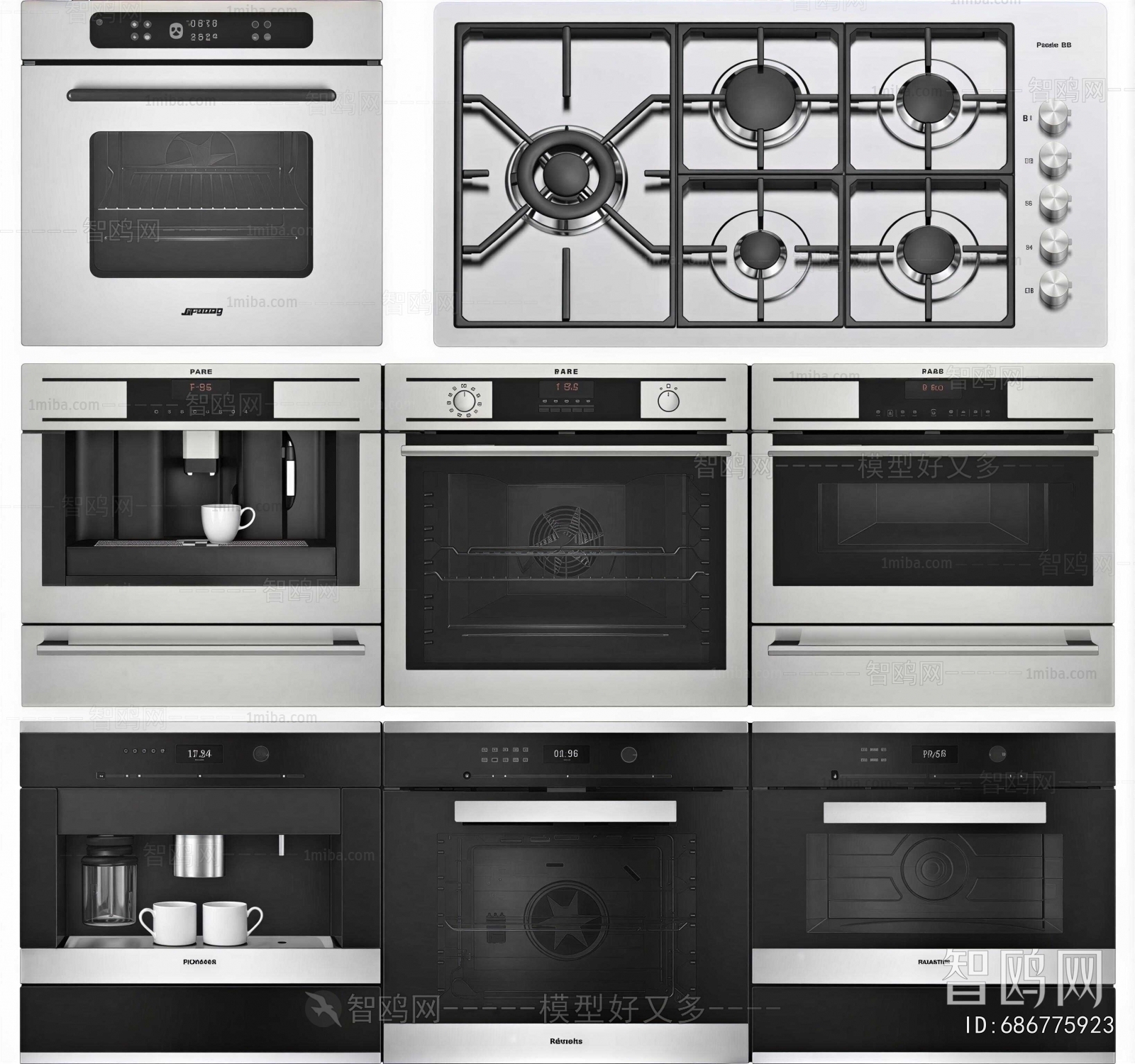 Modern Kitchen Electric Gas Range