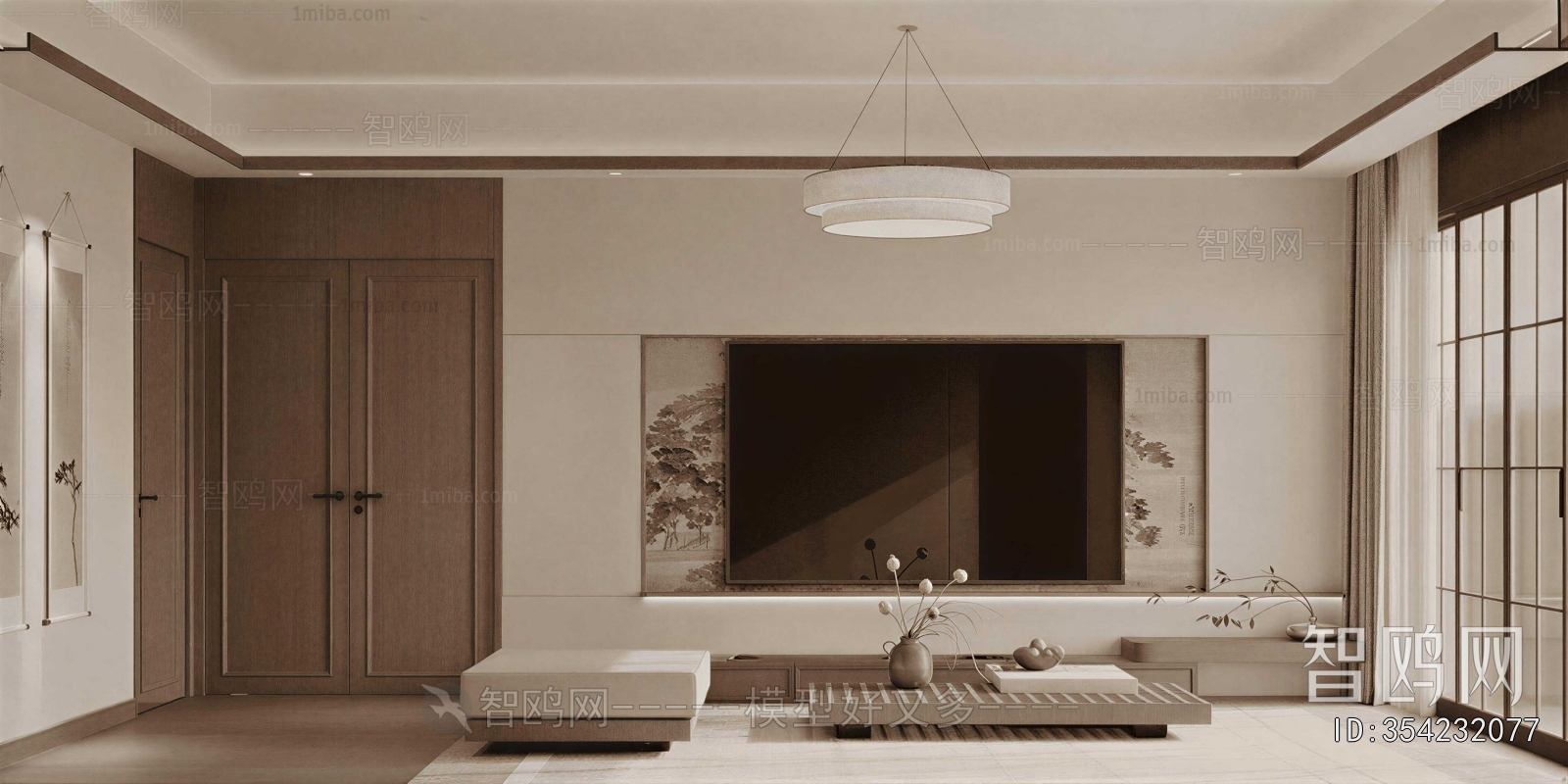 New Chinese Style A Living Room