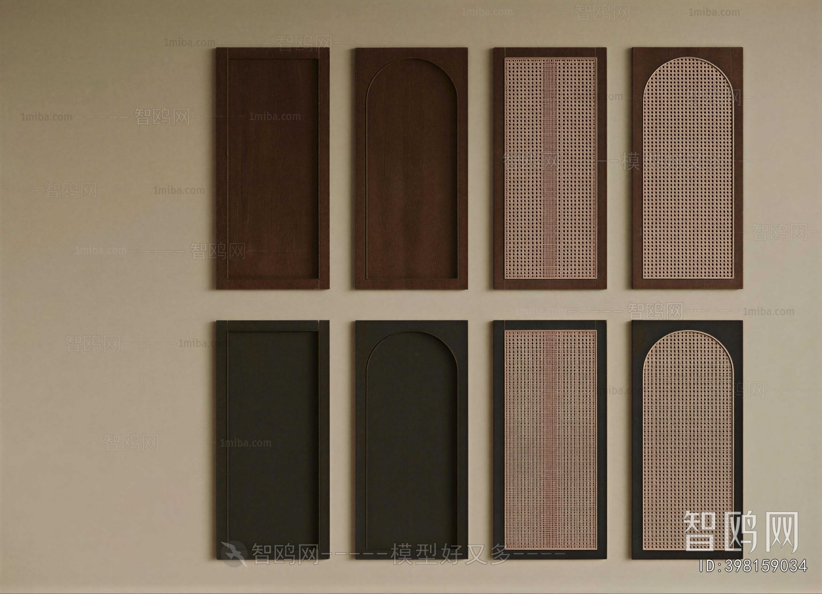 Wabi-sabi Style Door Panel