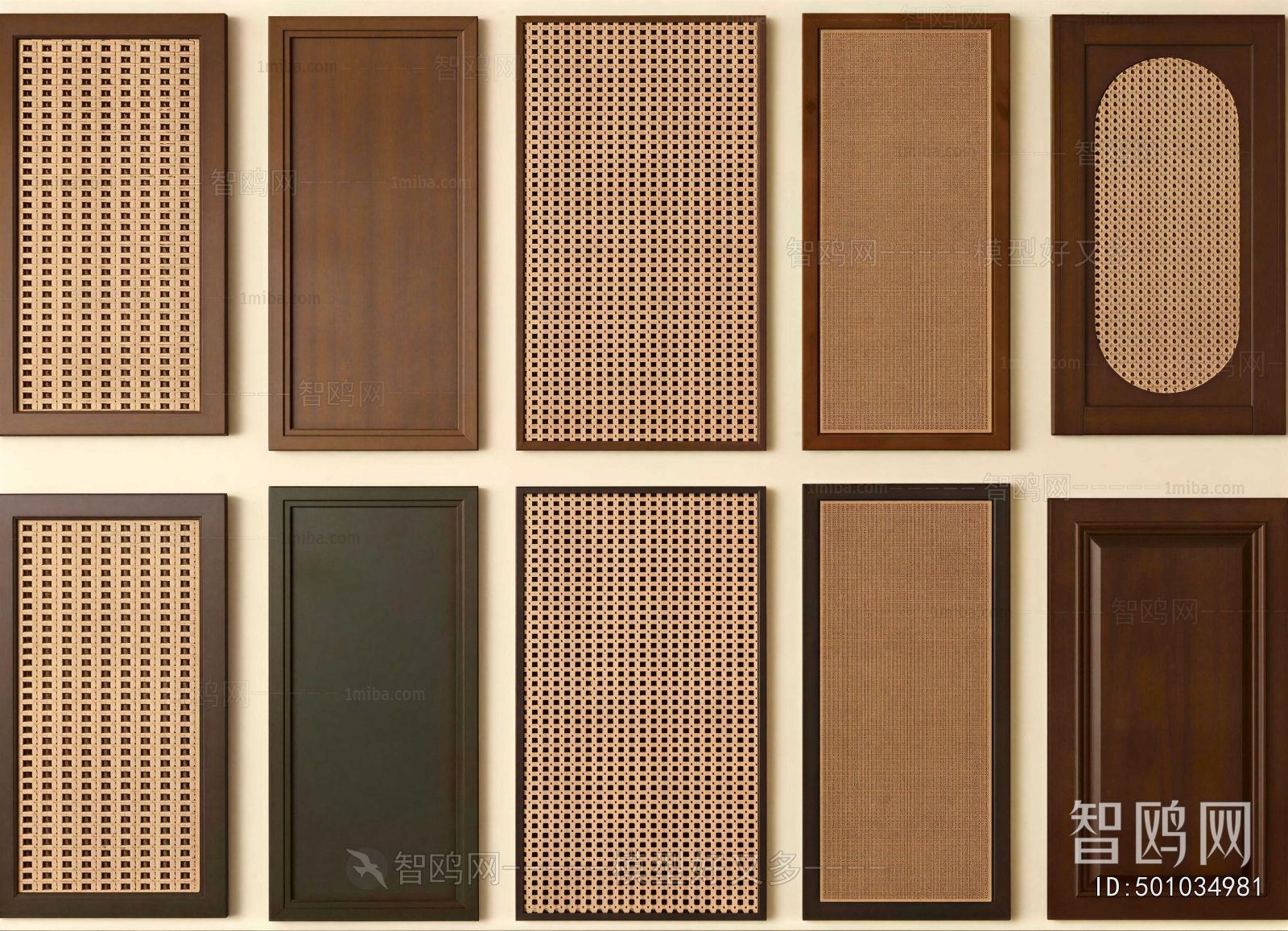 Wabi-sabi Style Door Panel