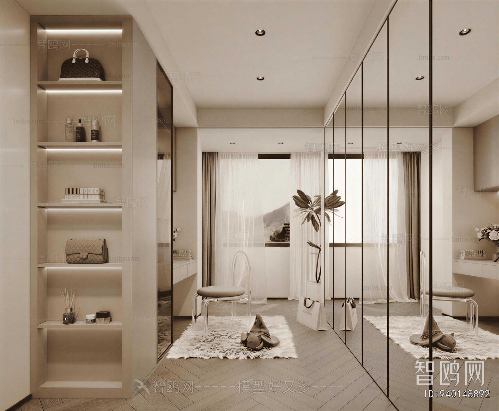 Modern Clothes Storage Area