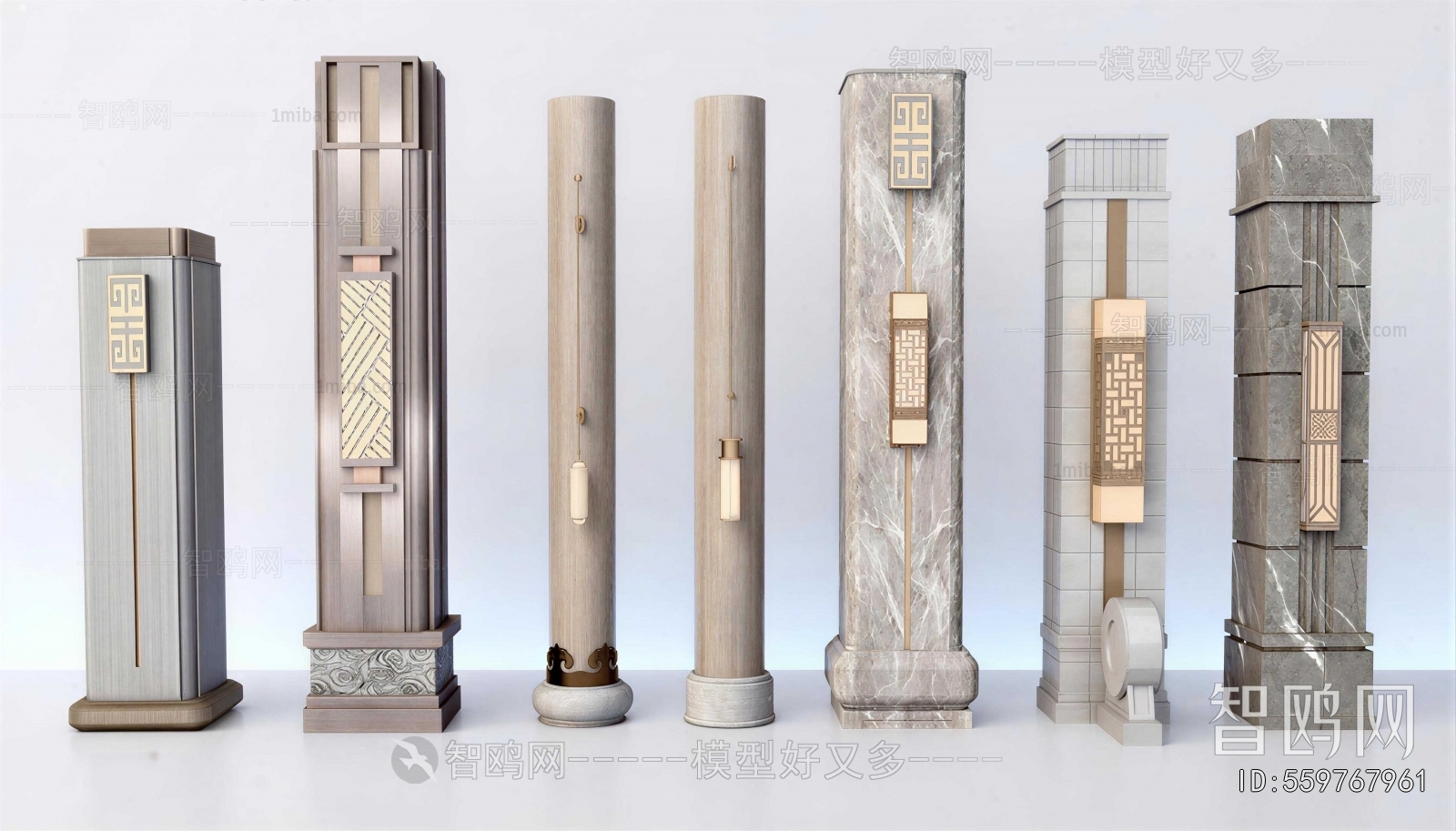 New Chinese Style Column