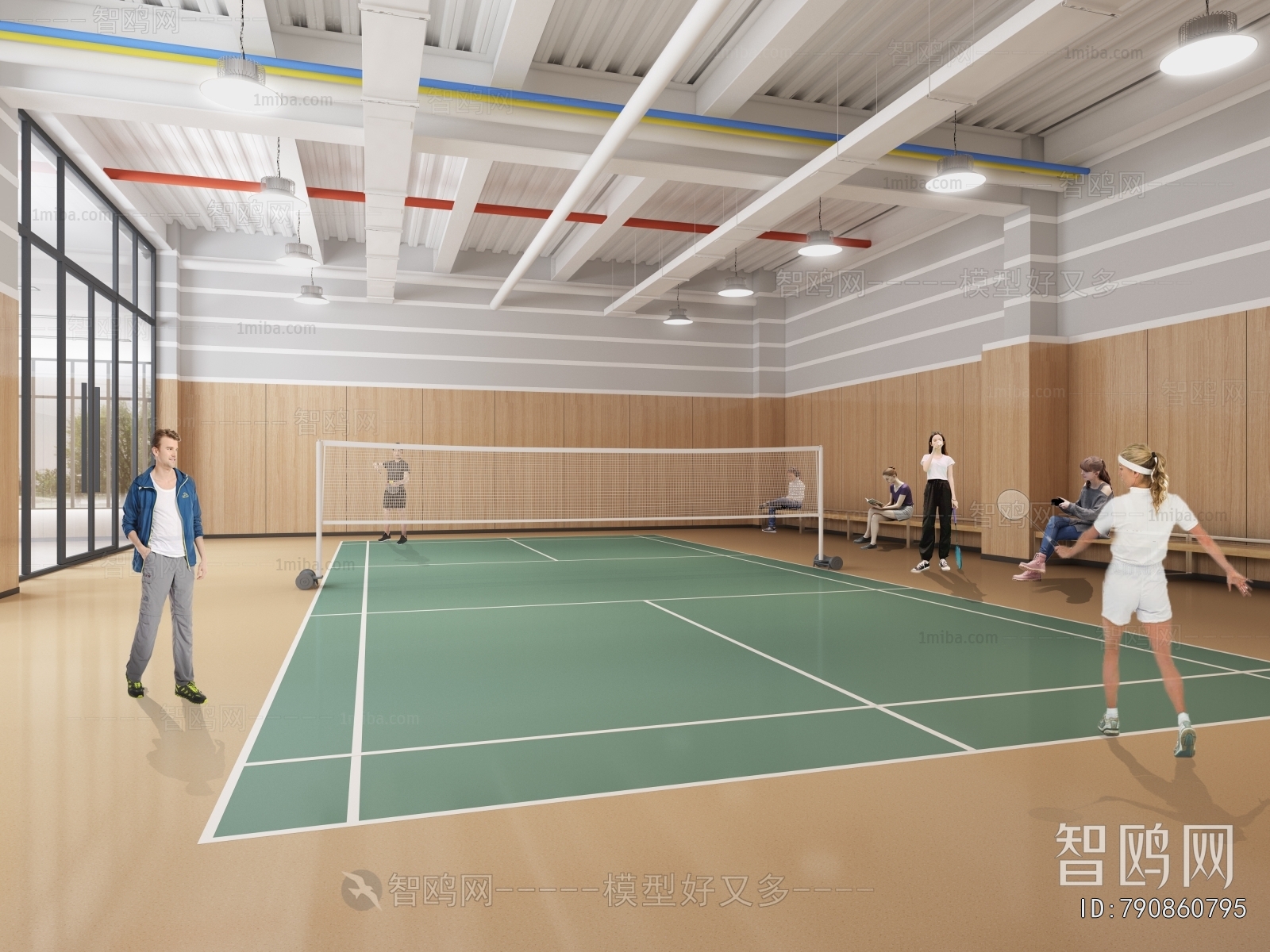 Modern Indoor Badminton Court