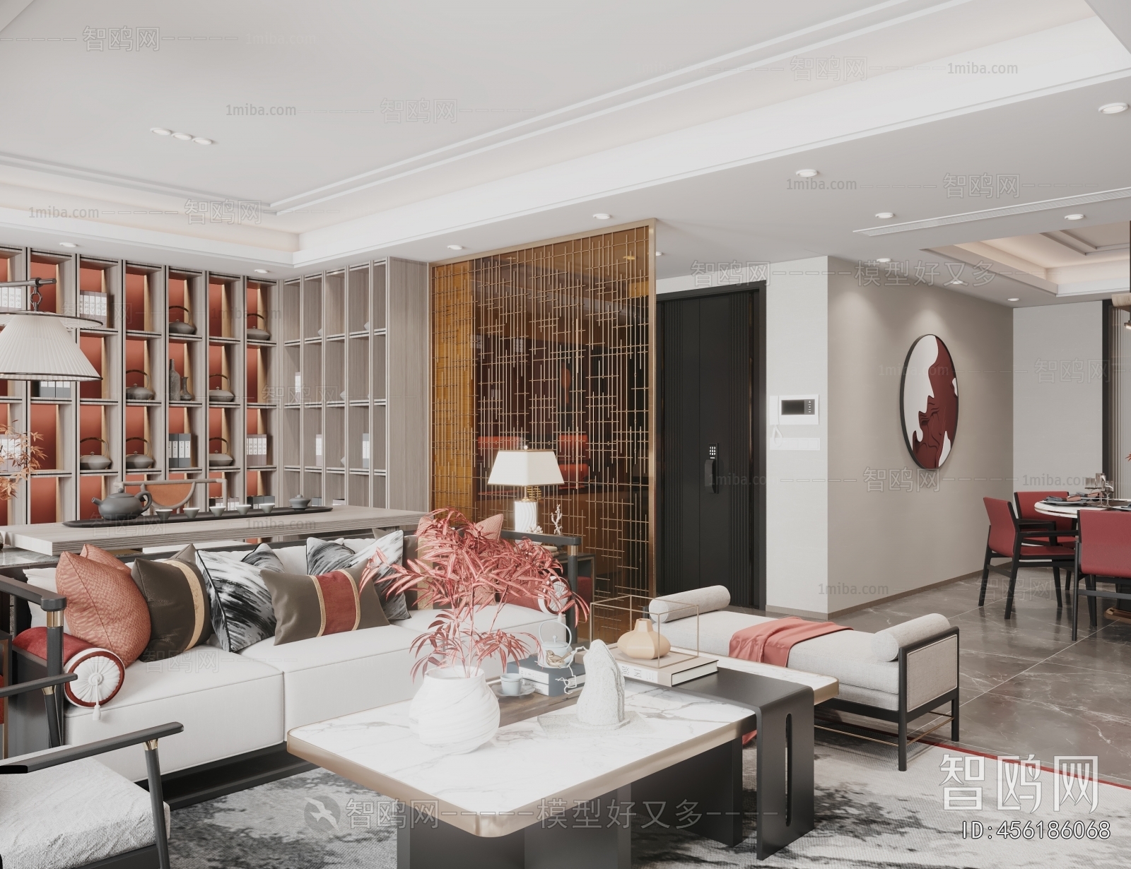 New Chinese Style A Living Room