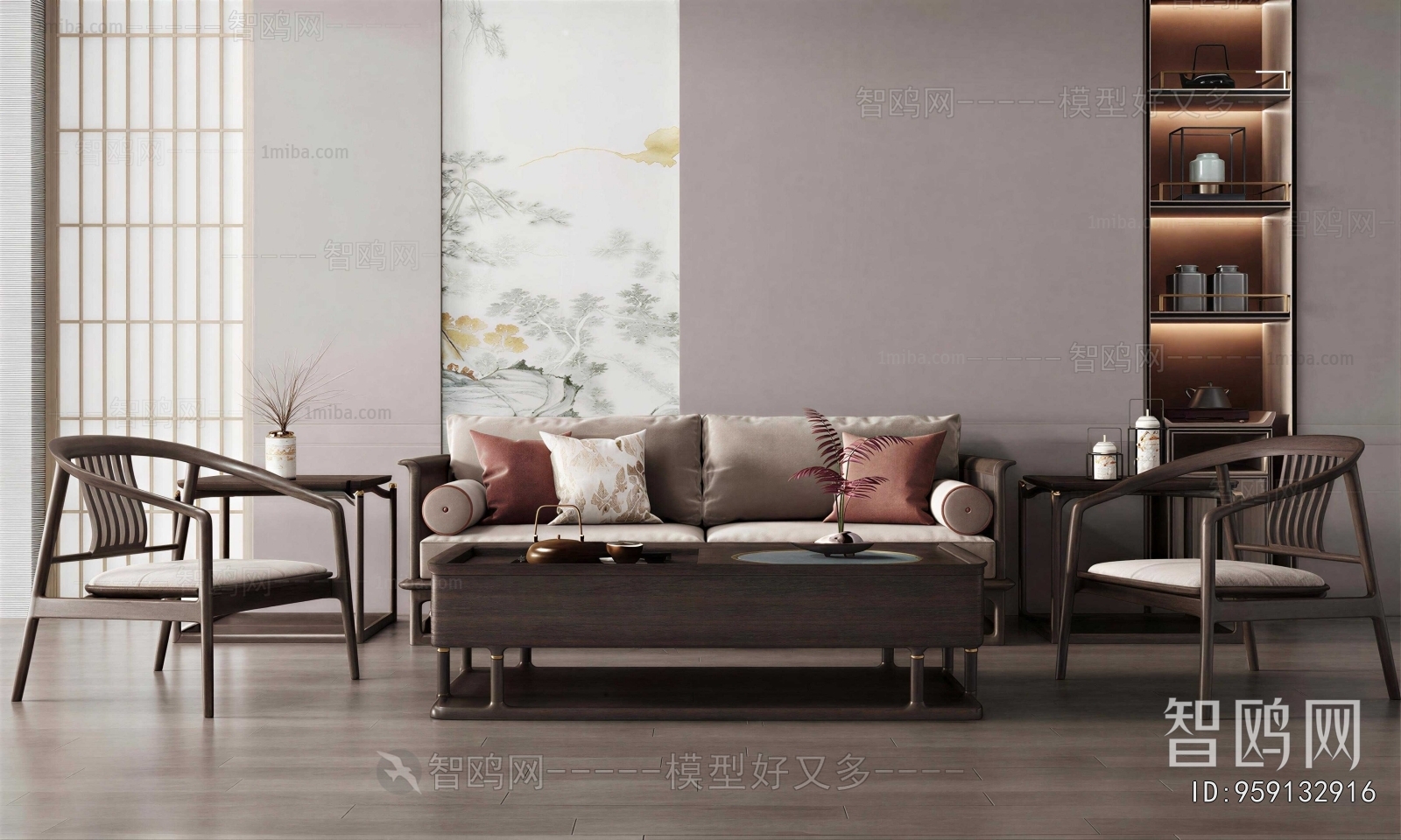 New Chinese Style Sofa Combination