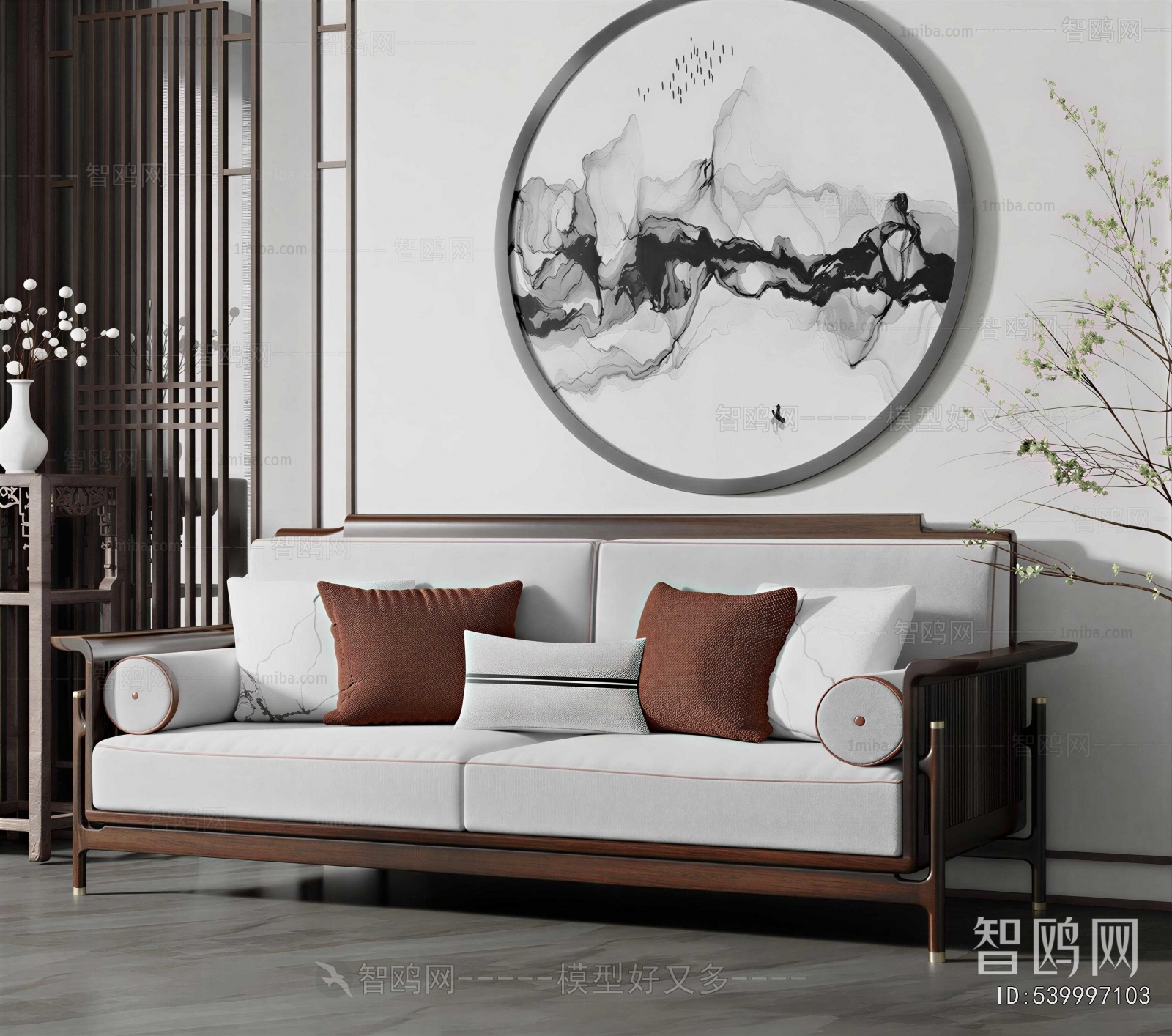 New Chinese Style A Sofa For Two