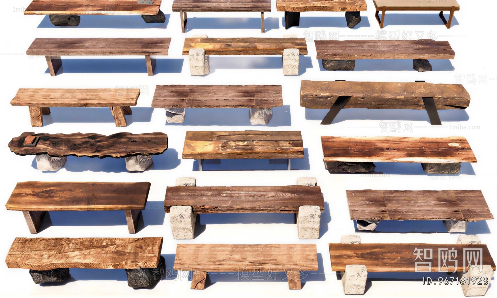 Wabi-sabi Style Bench