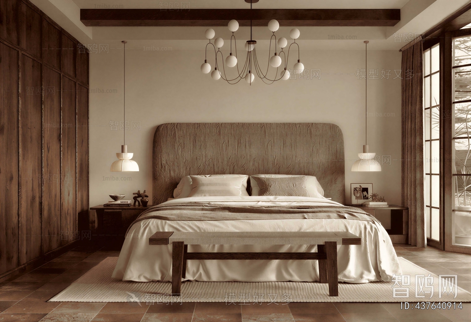Wabi-sabi Style Bedroom
