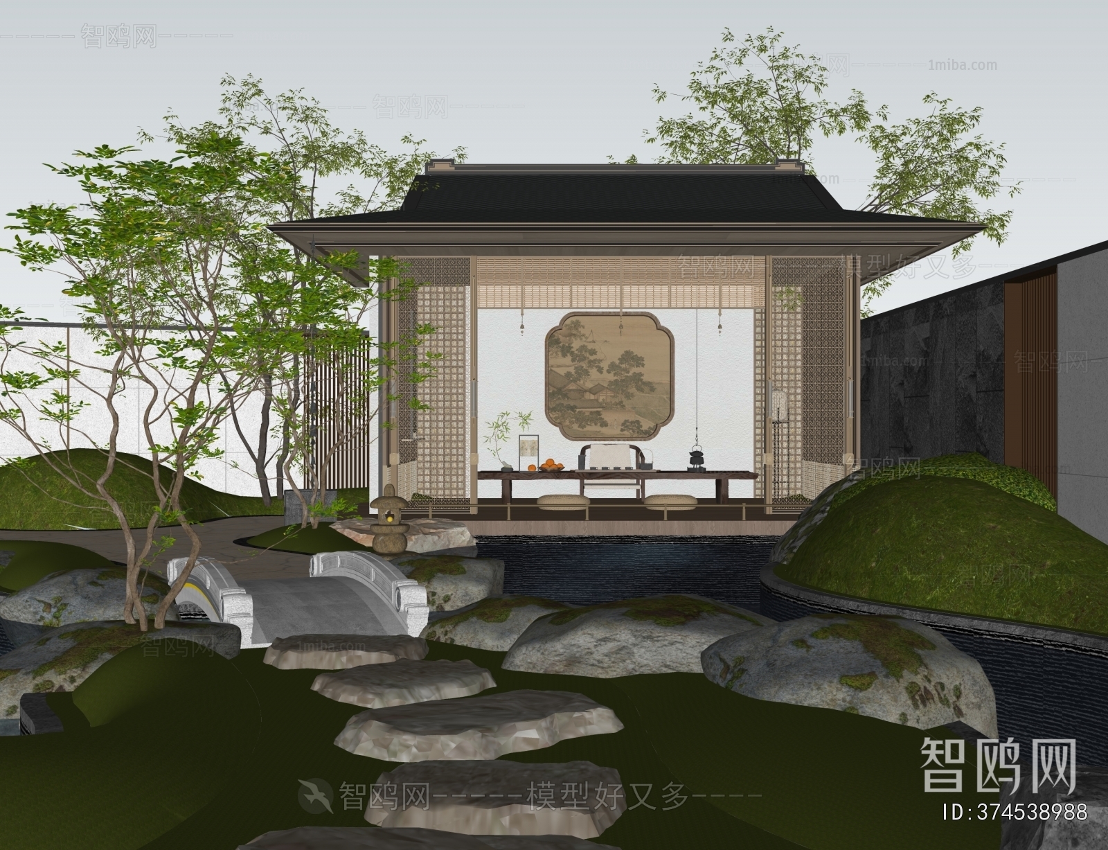 New Chinese Style Courtyard/landscape