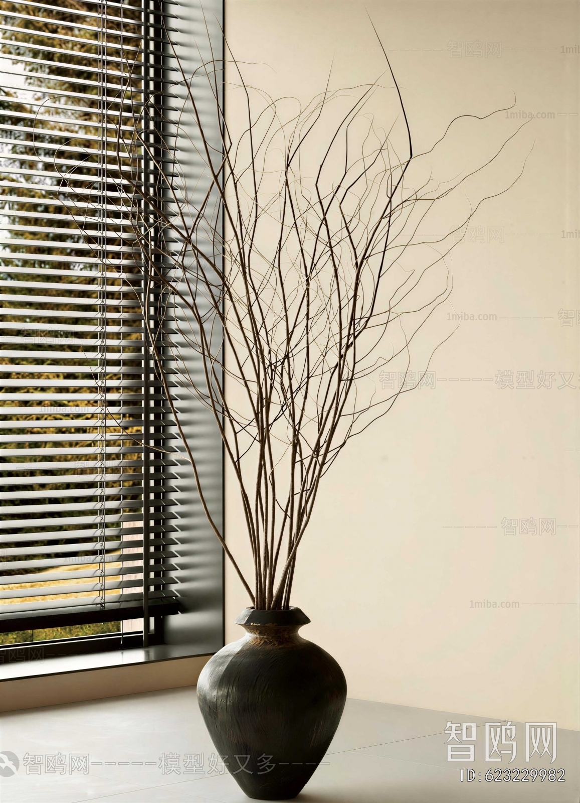 Wabi-sabi Style Dried Branch
