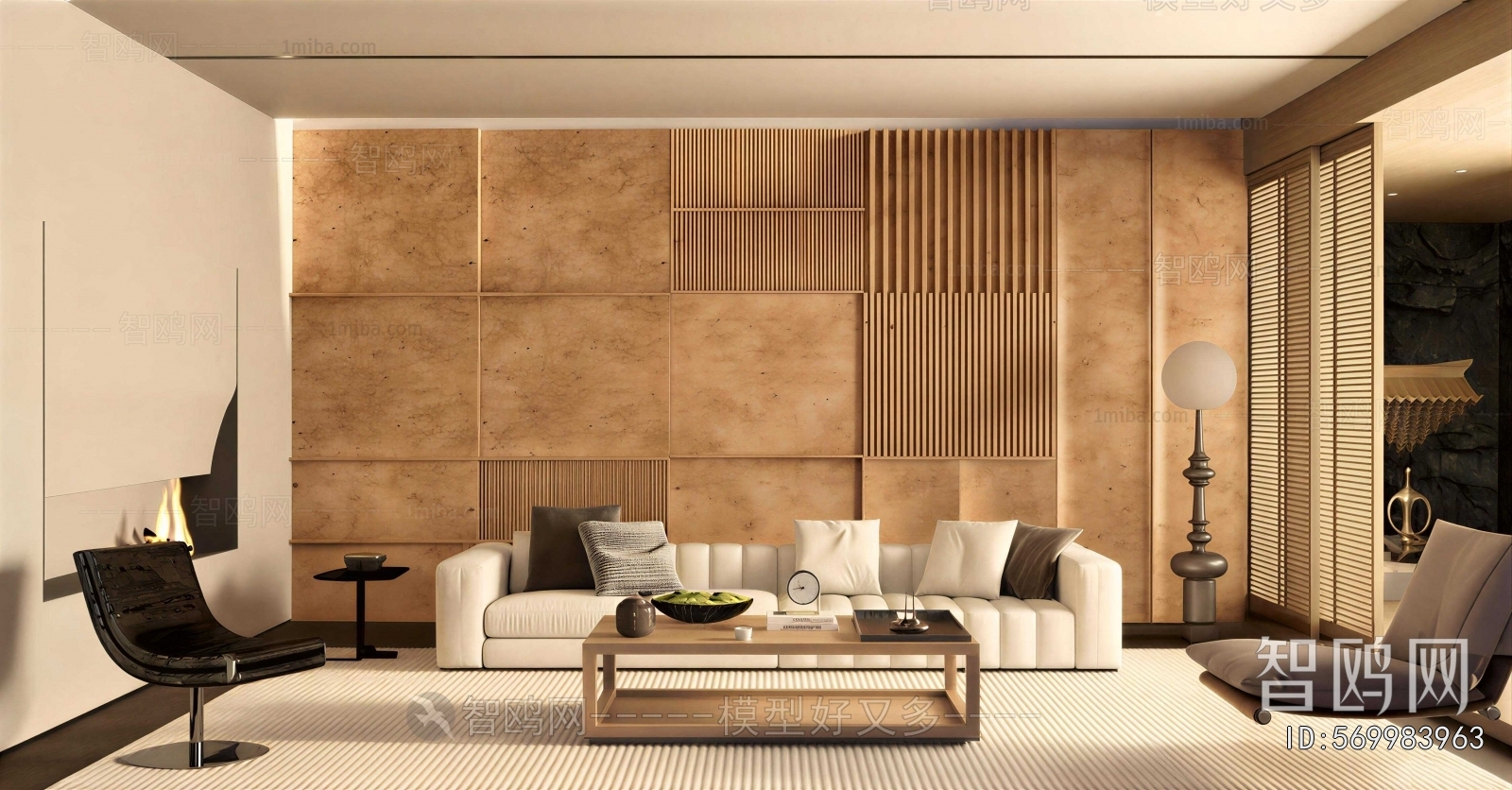 Wabi-sabi Style A Living Room