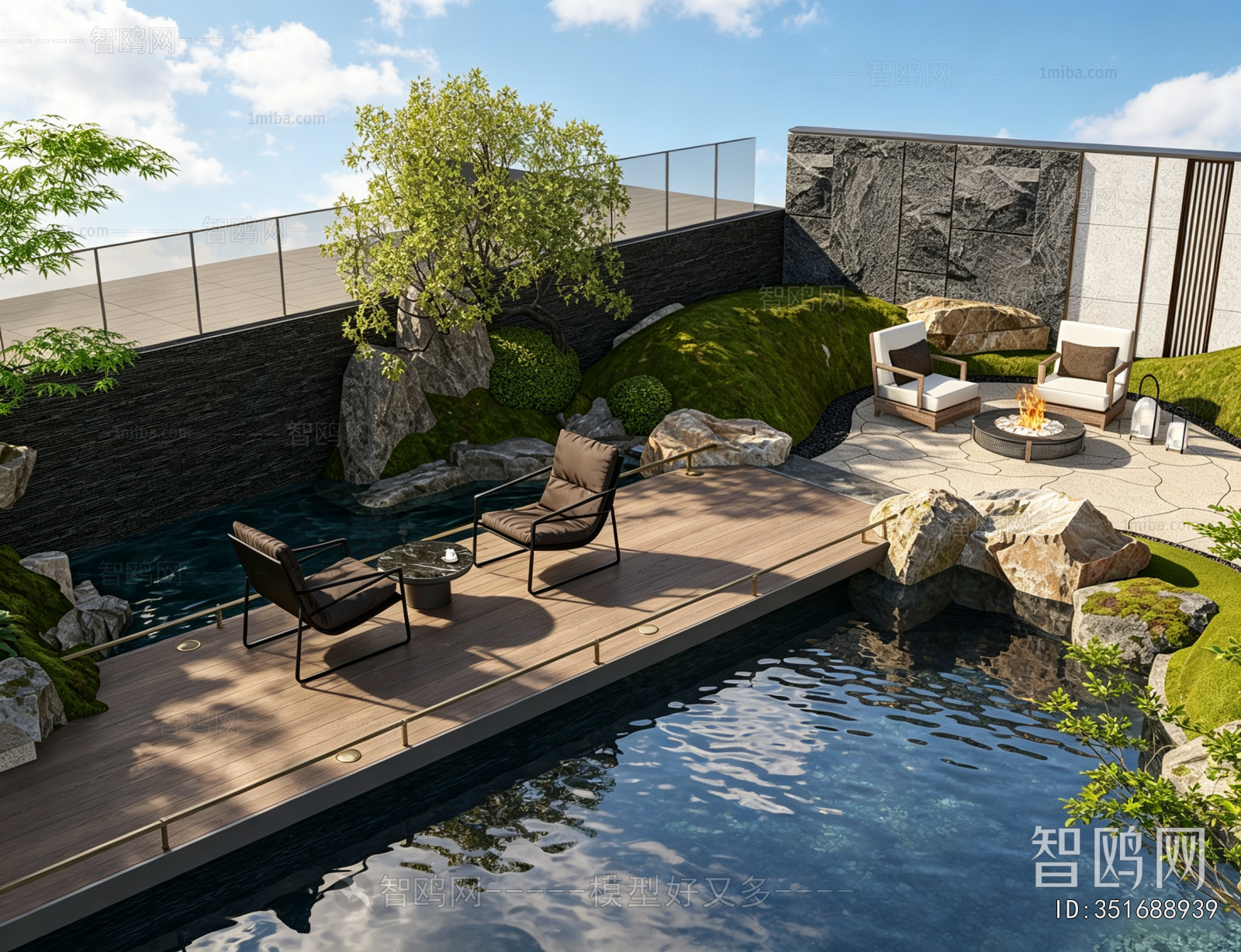 New Chinese Style Courtyard/landscape