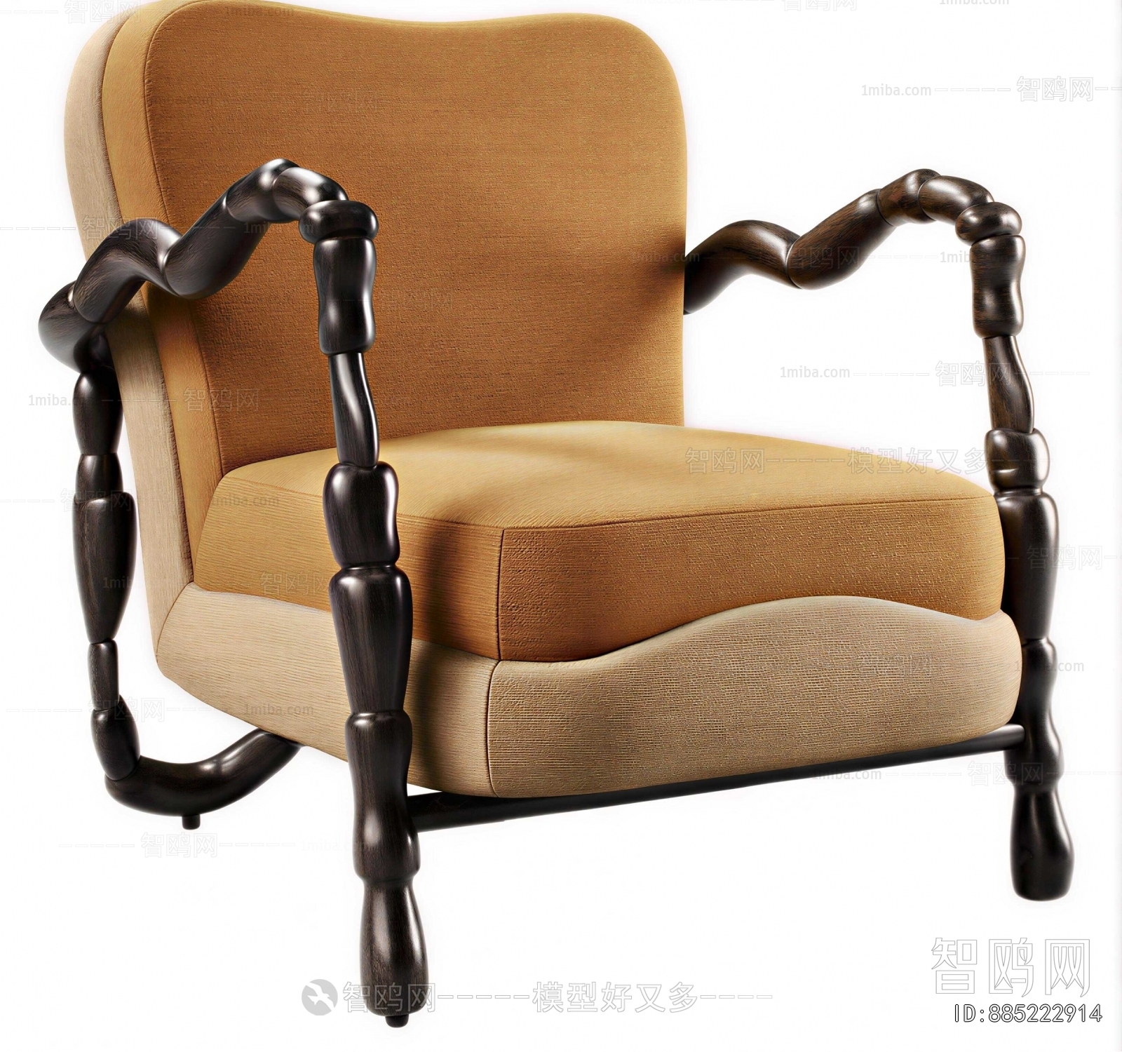 Wabi-sabi Style Single Sofa