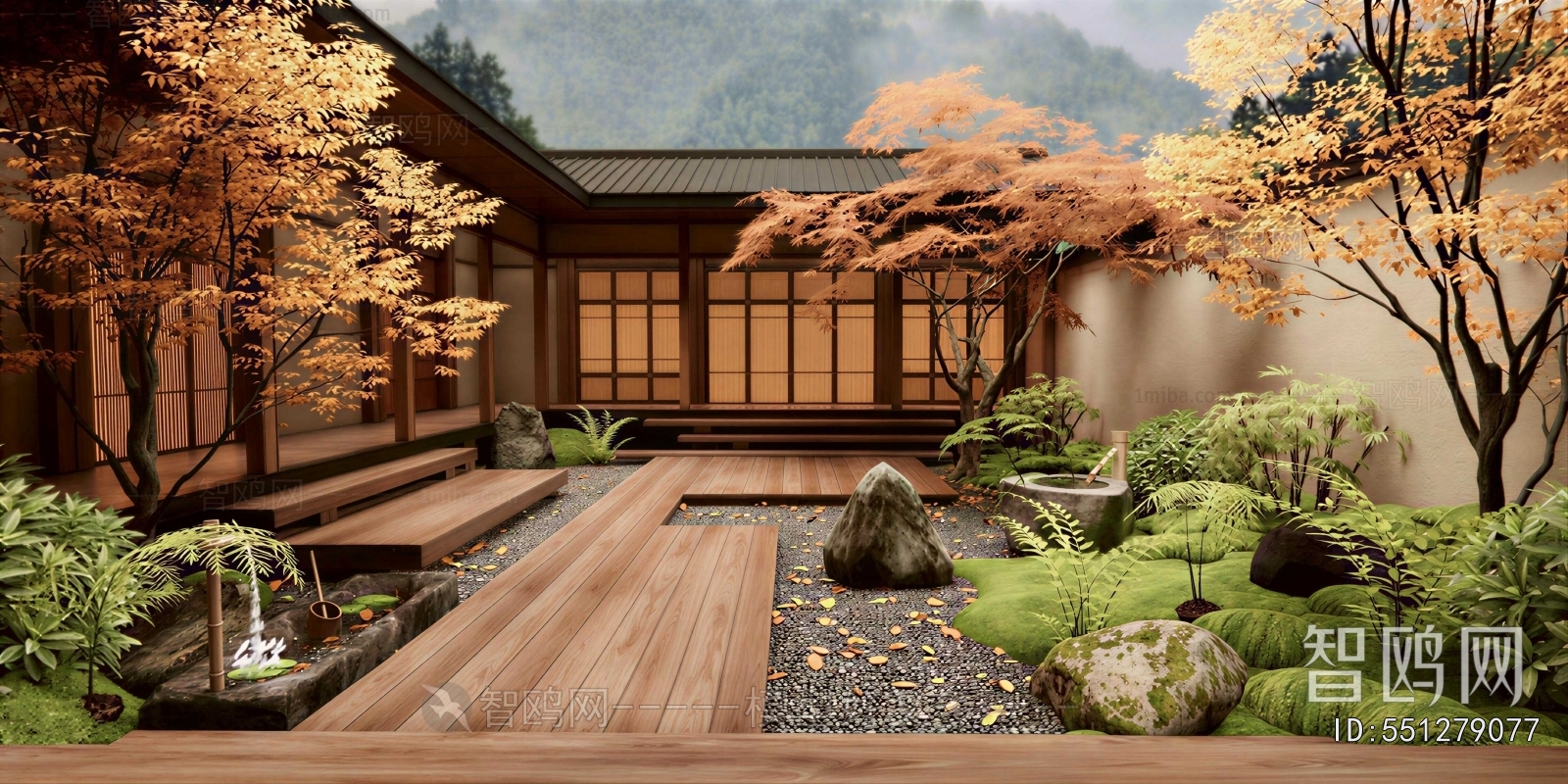New Chinese Style Courtyard/landscape
