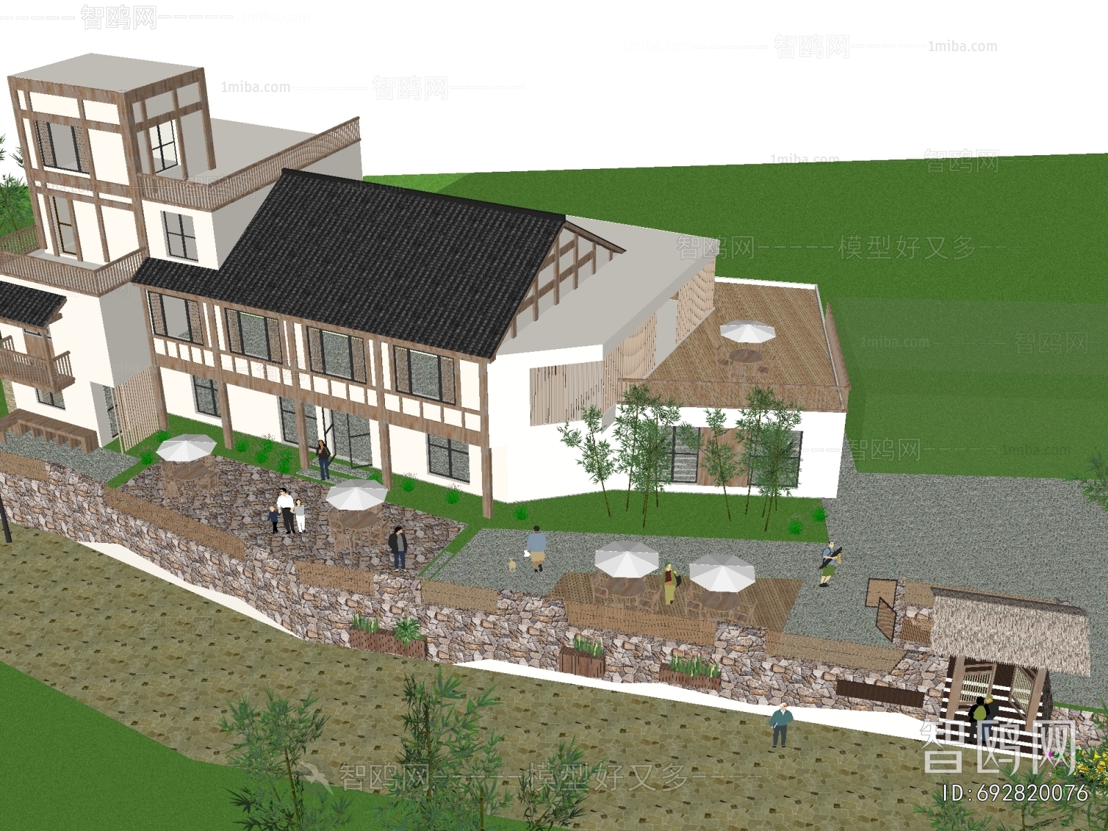 New Chinese Style Appearance Of Commercial Building