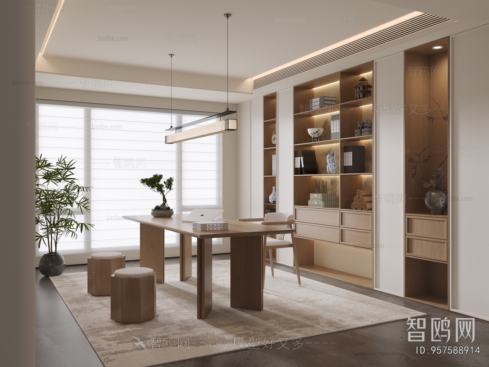 New Chinese Style Study Space