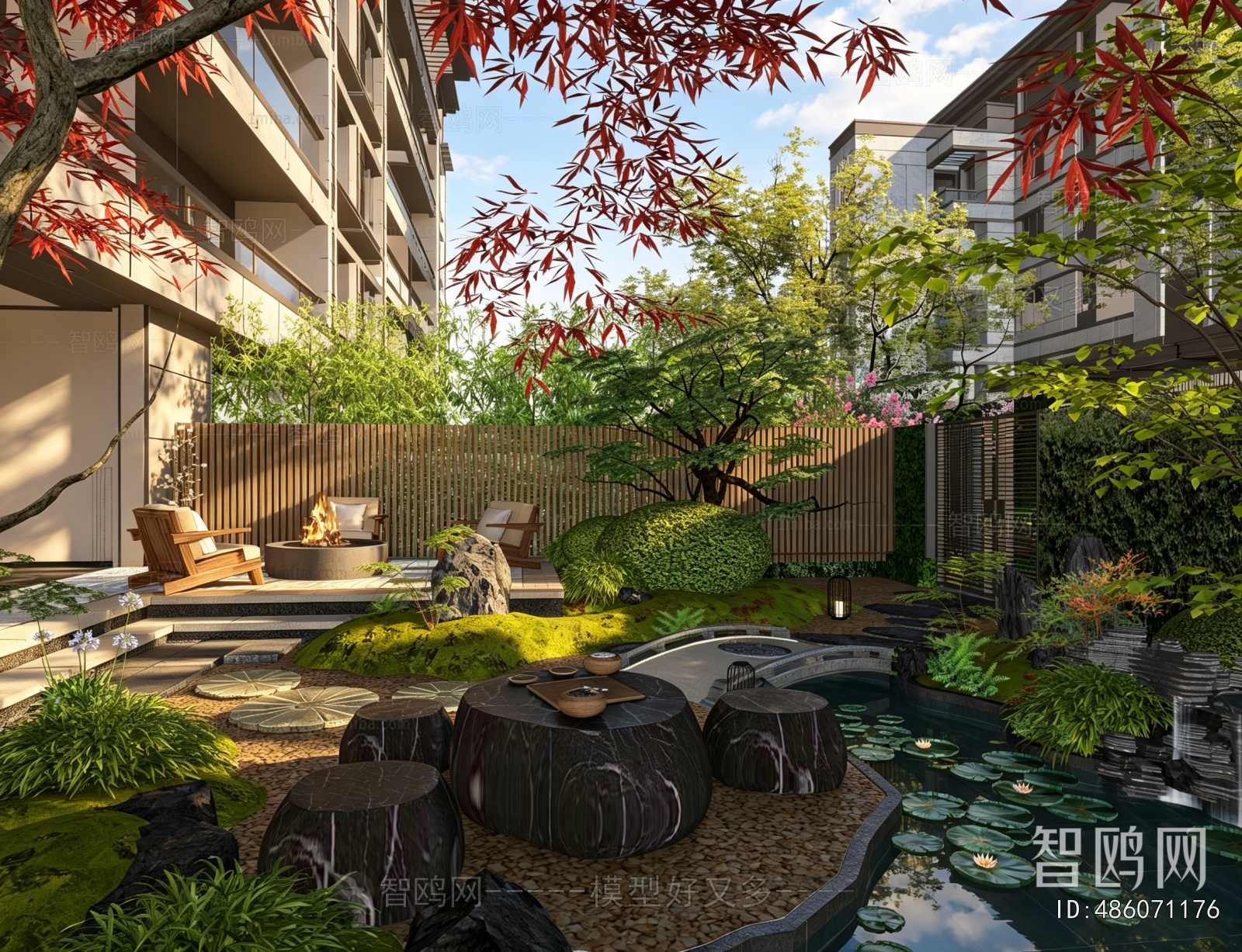 New Chinese Style Courtyard/landscape