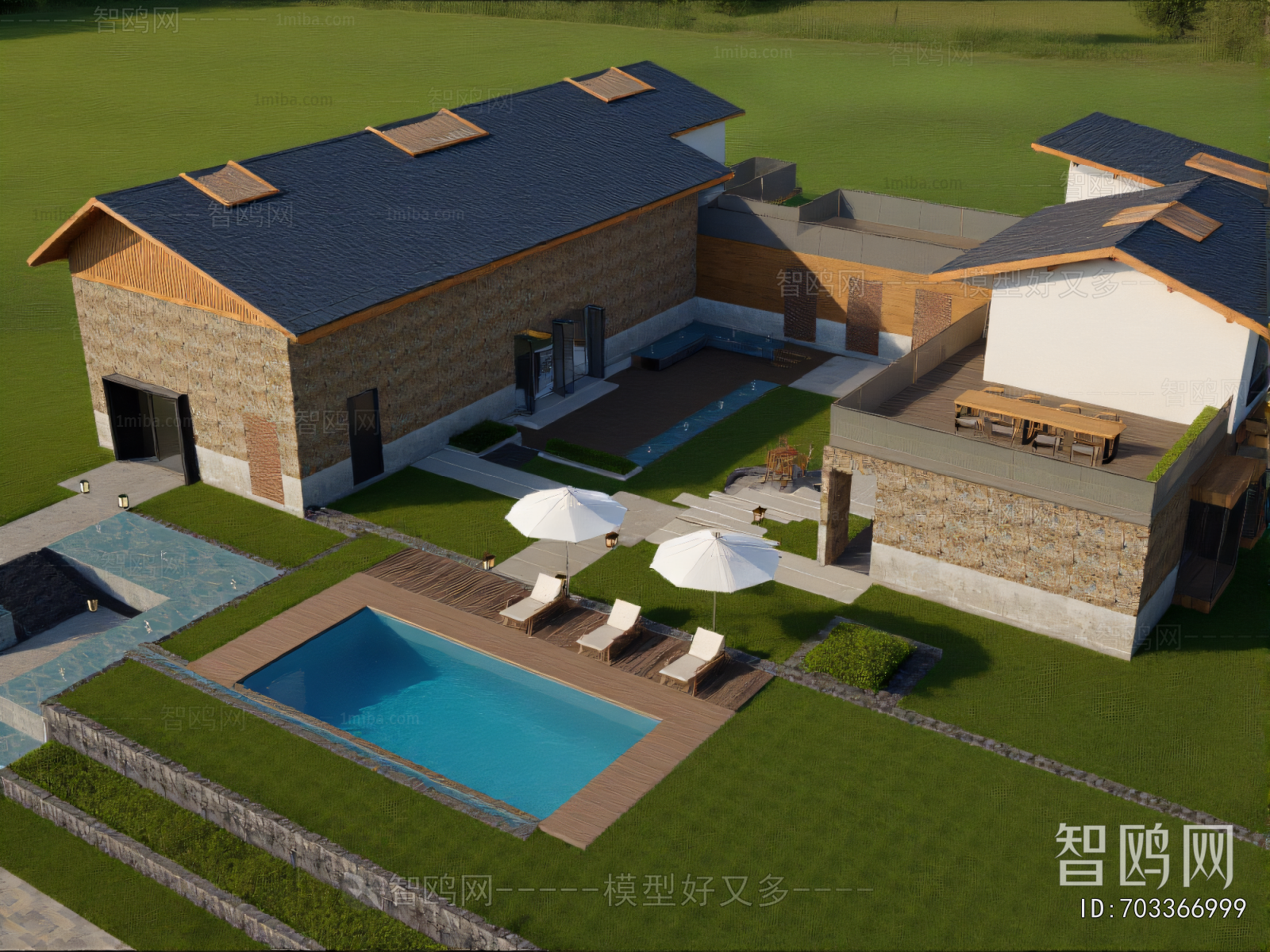 New Chinese Style Appearance Of Commercial Building