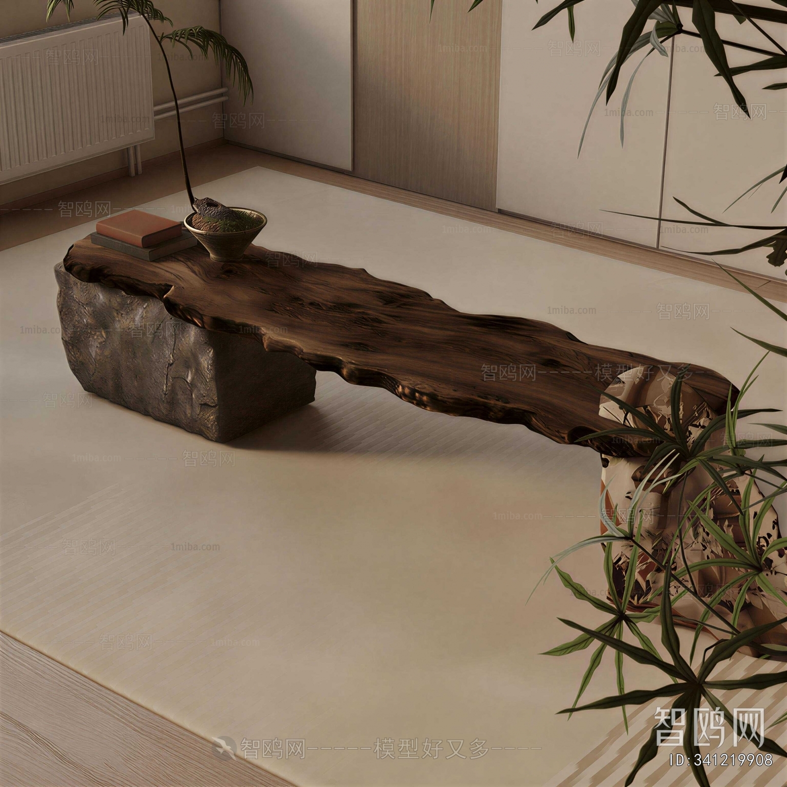 Wabi-sabi Style Bench