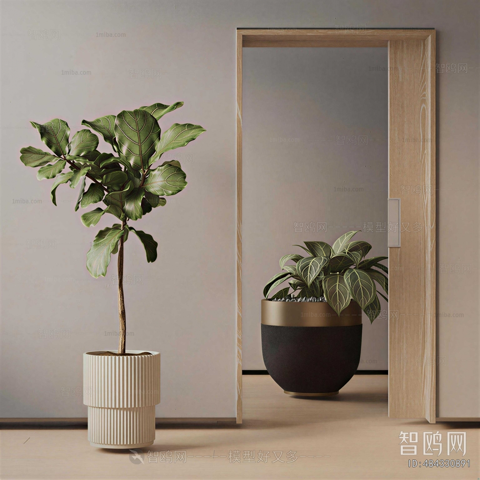 Modern Ground Green Plant Potted Plants