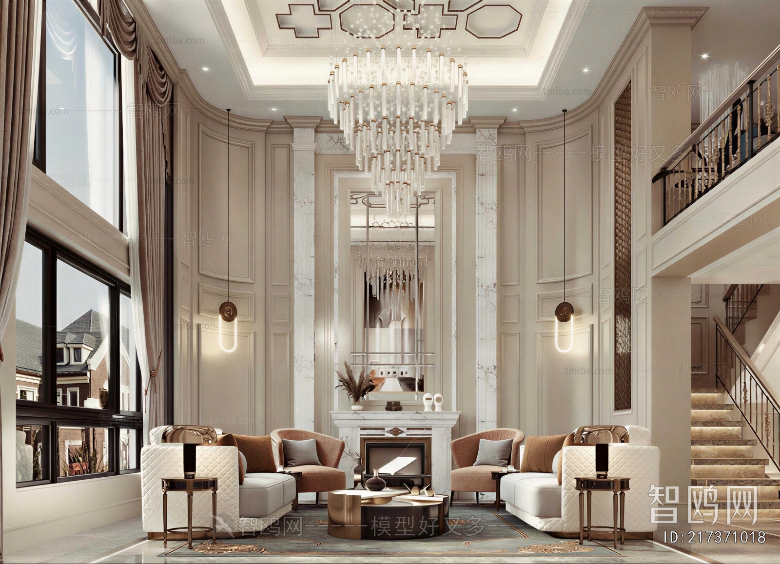 Simple European Style A Living Room